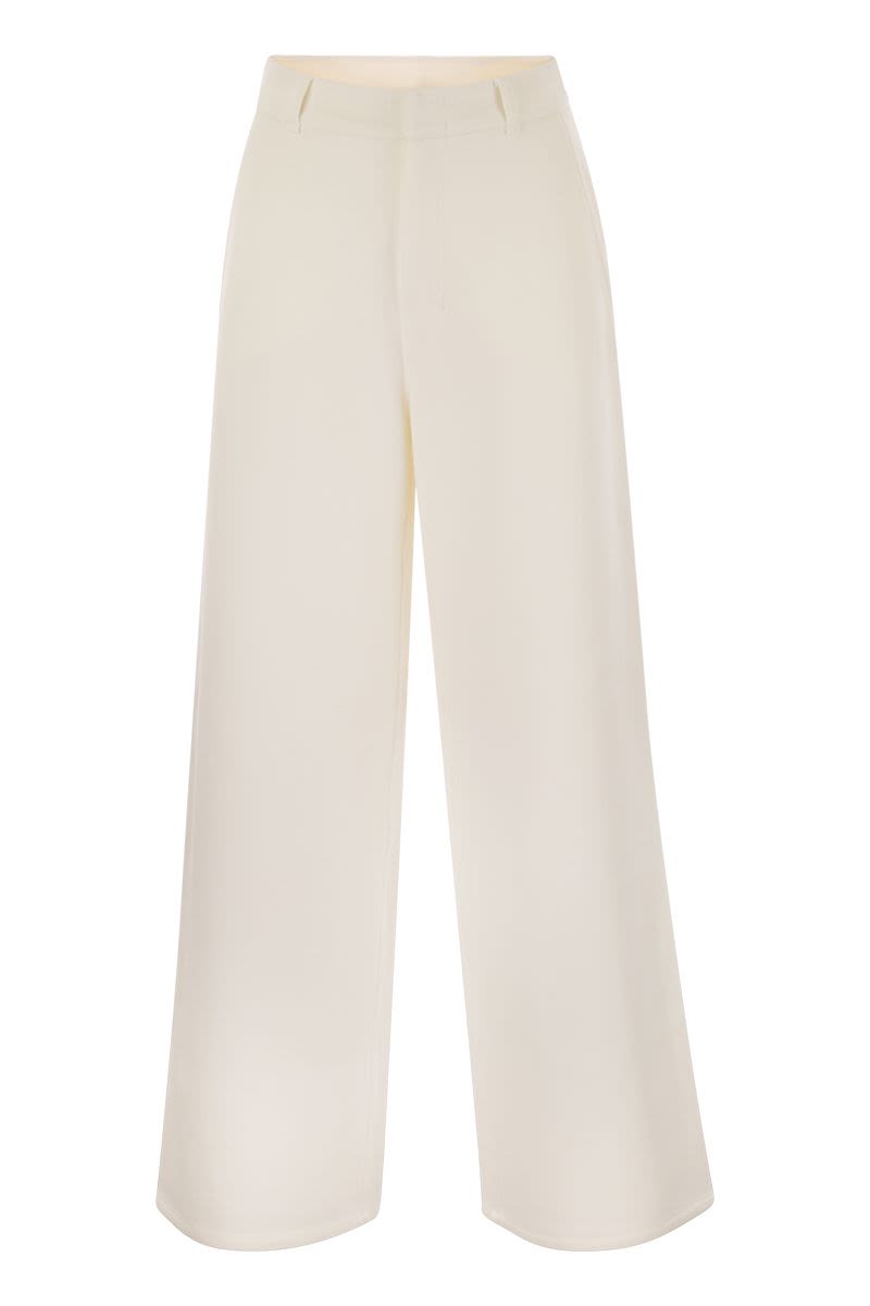 S MAX MARA High-Waisted Wide-Leg T-Shirt Trousers