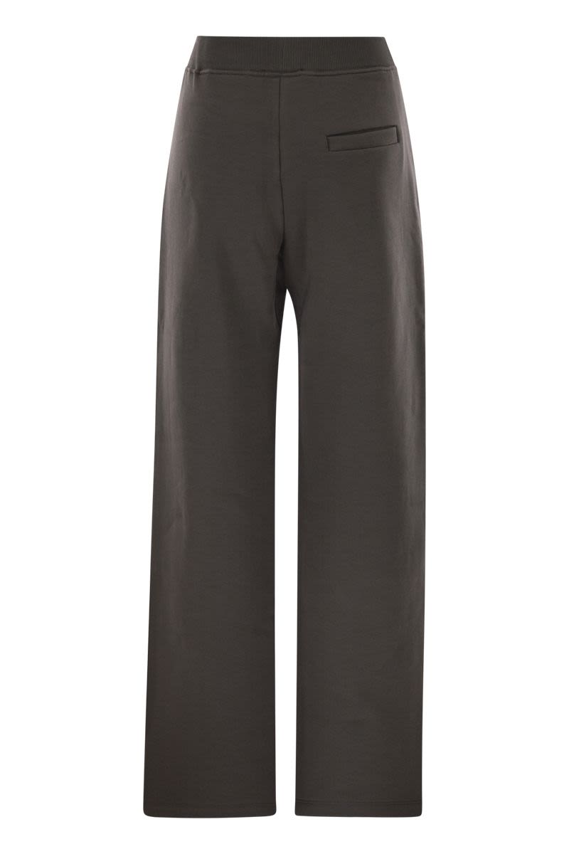 S MAX MARA Soft-Fit Cotton Trousers with Logo - Women's