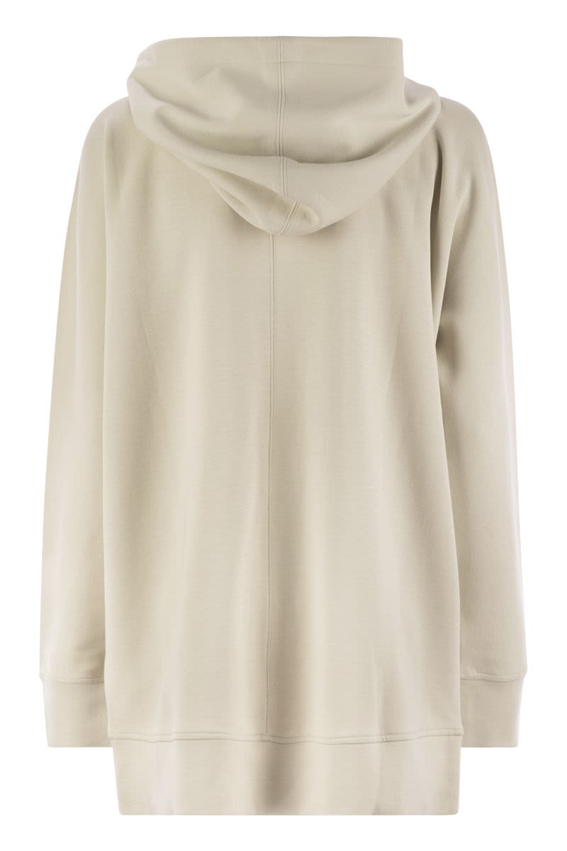 S MAX MARA Oversized Long Cotton Hoodie Sweatshirt for Women