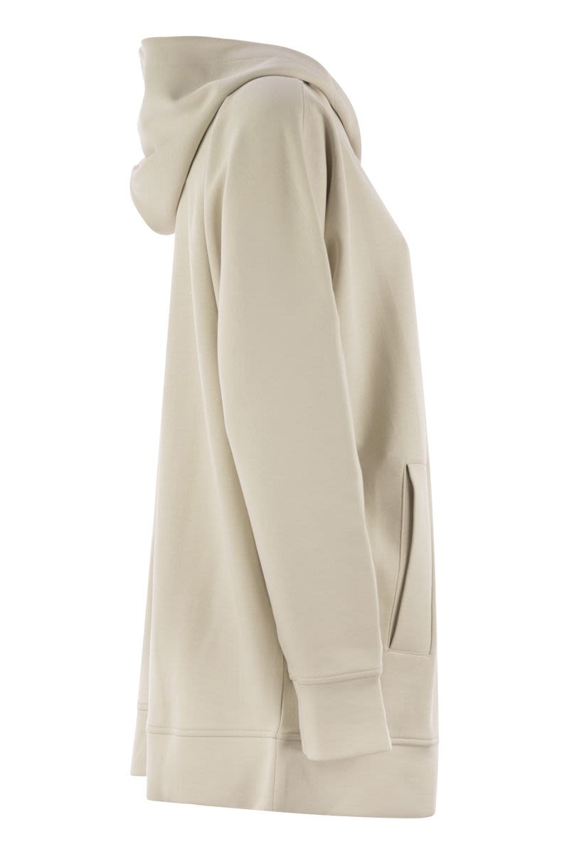 S MAX MARA Oversized Long Cotton Hoodie Sweatshirt for Women