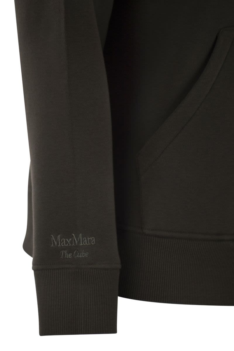 S MAX MARA Women's Brushed Cotton T-Shirt Hoodie