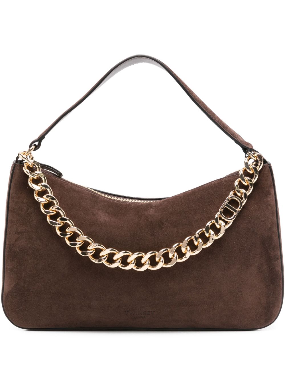 TWIN-SET Sleek Textured Handbag with Chain Strap