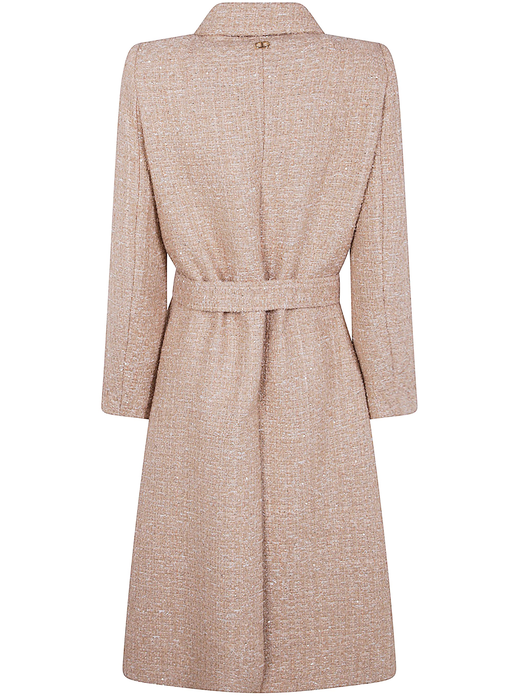 TWIN-SET Boucle Loop Jacket with Belt