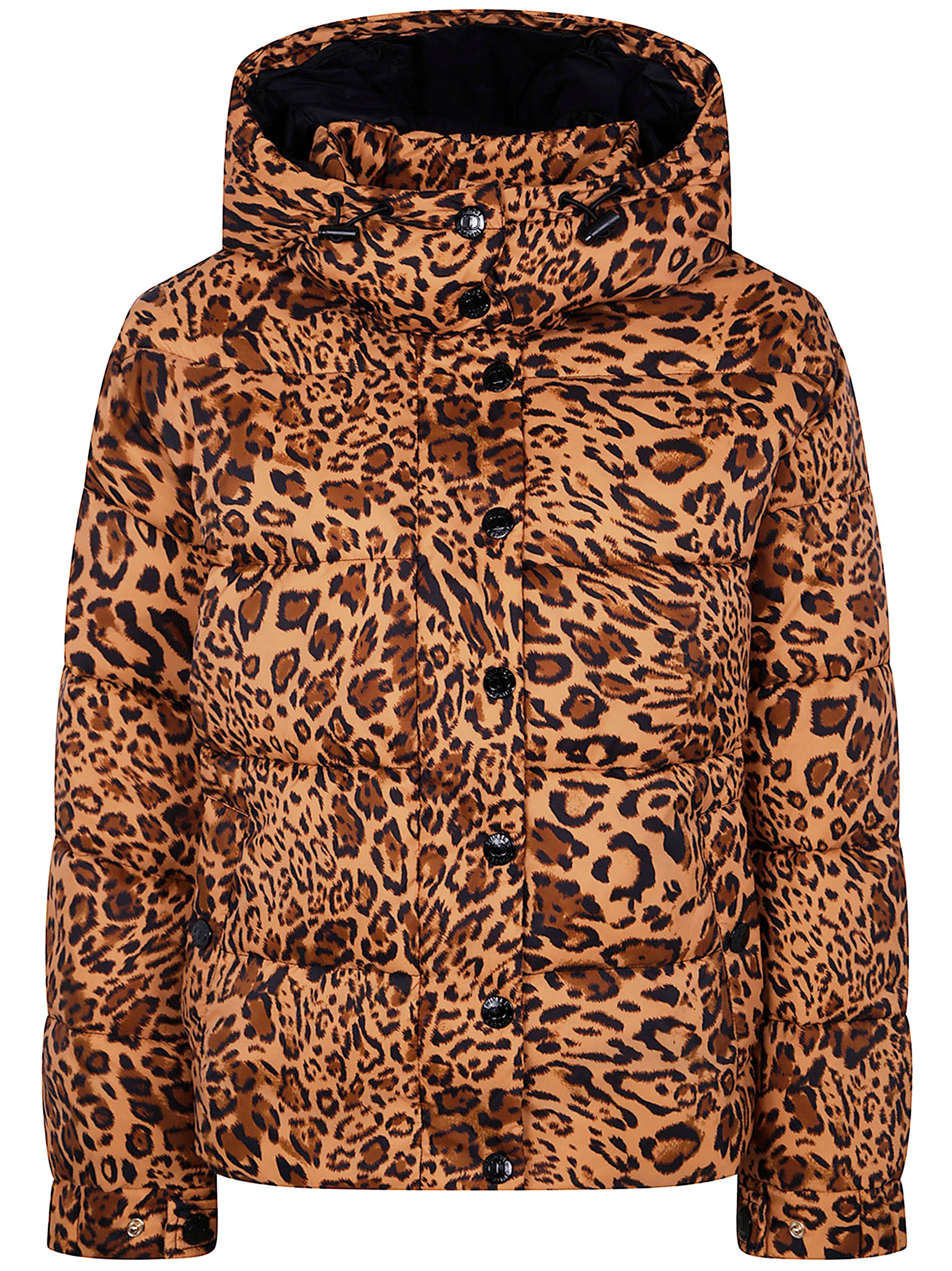 TWIN-SET Women's Padded Hooded Anilalier Print Outerwear