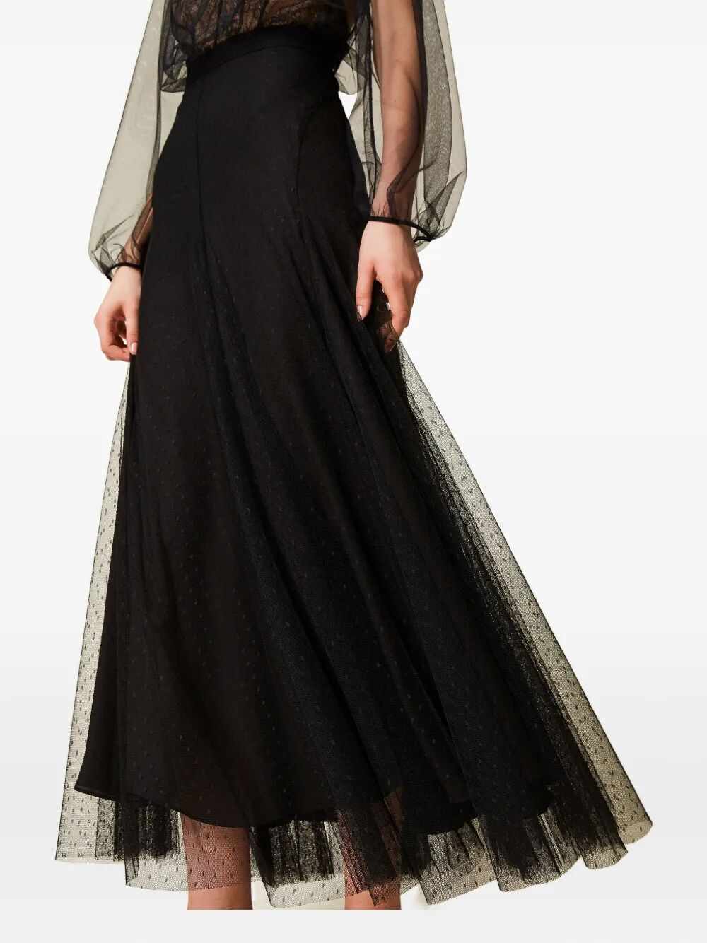 TWIN-SET Chic Long Skirt for Women - FW25 Collection