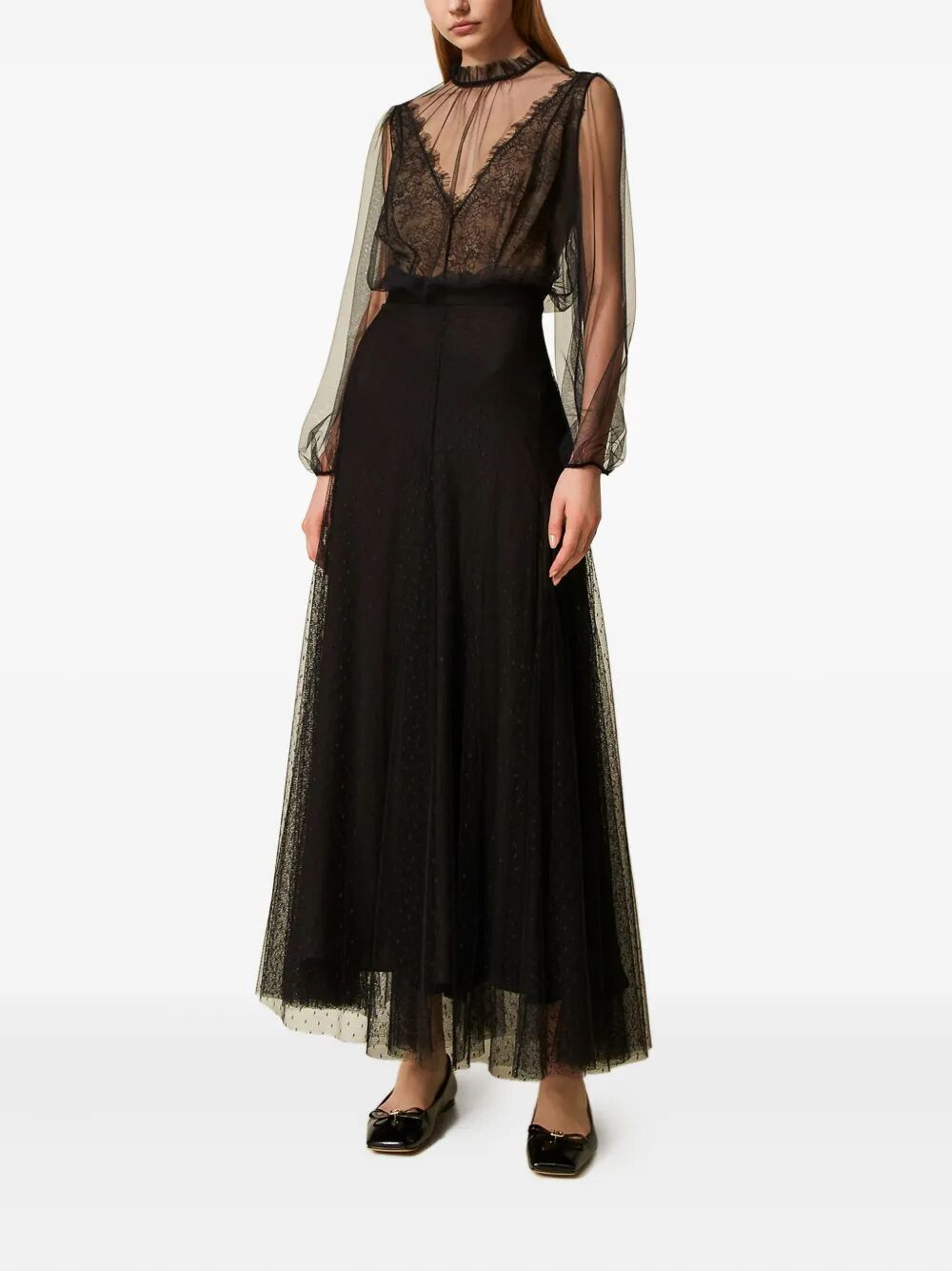 TWIN-SET Chic Long Skirt for Women - FW25 Collection