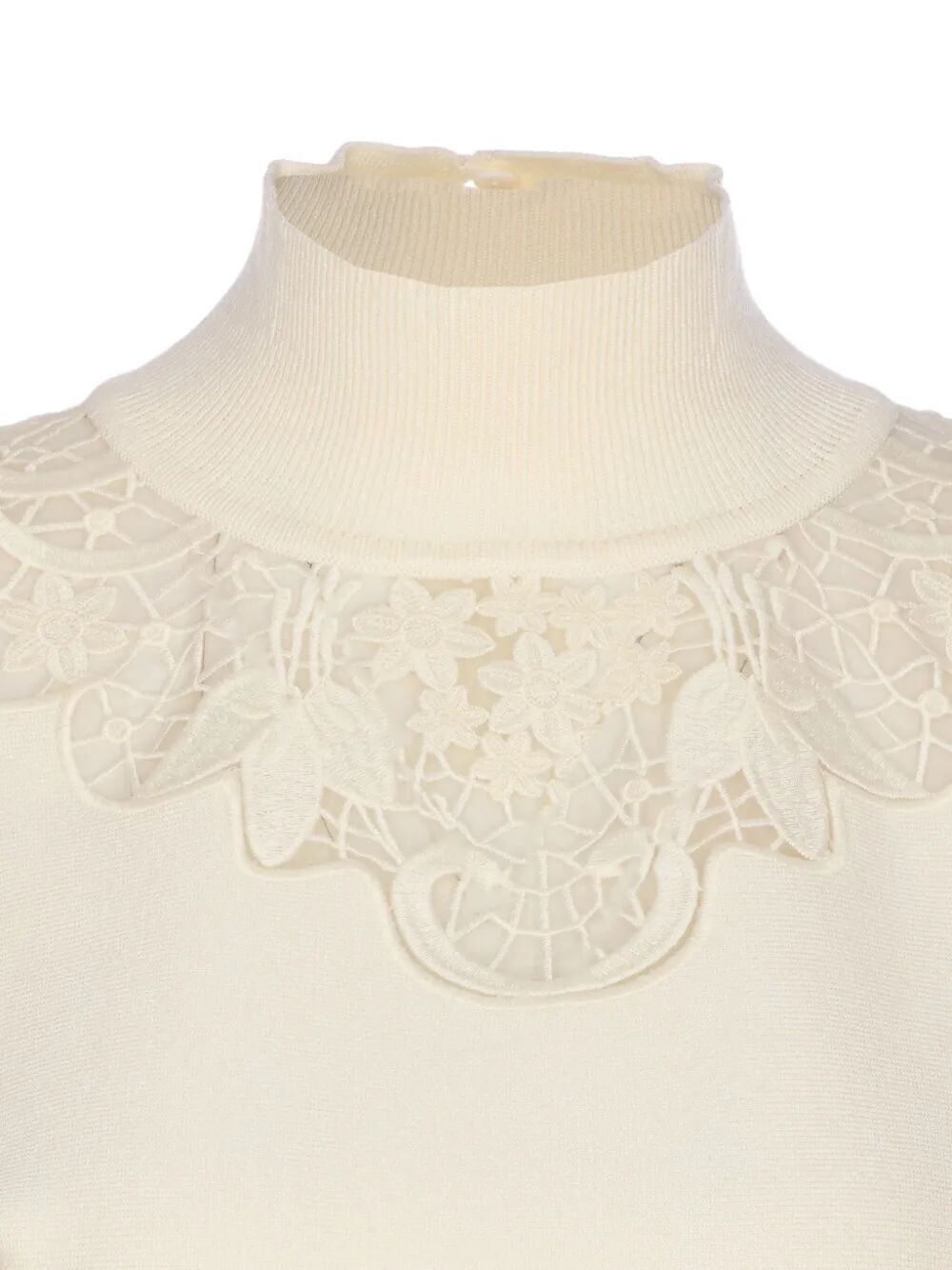 TWIN-SET Women's Mini Short Turtle Neck Sweater