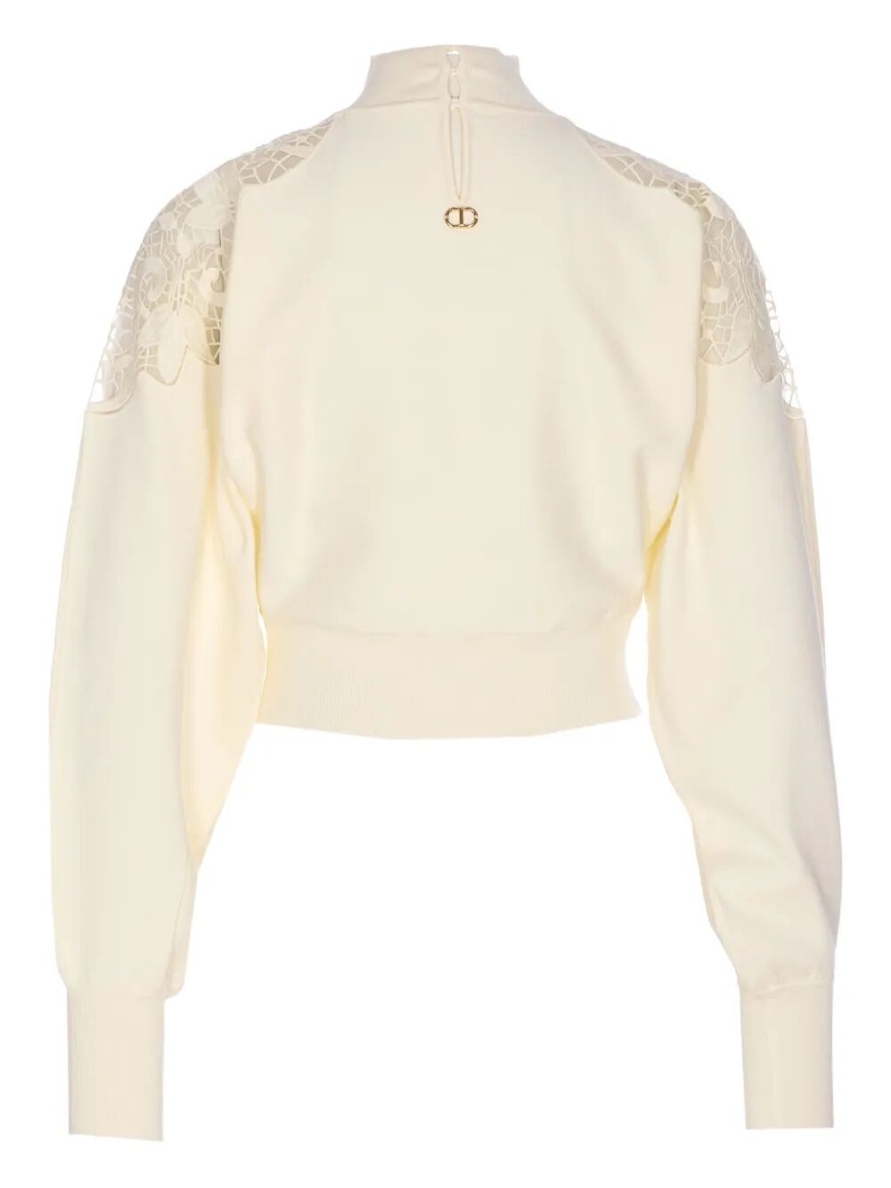 TWIN-SET Women's Mini Short Turtle Neck Sweater