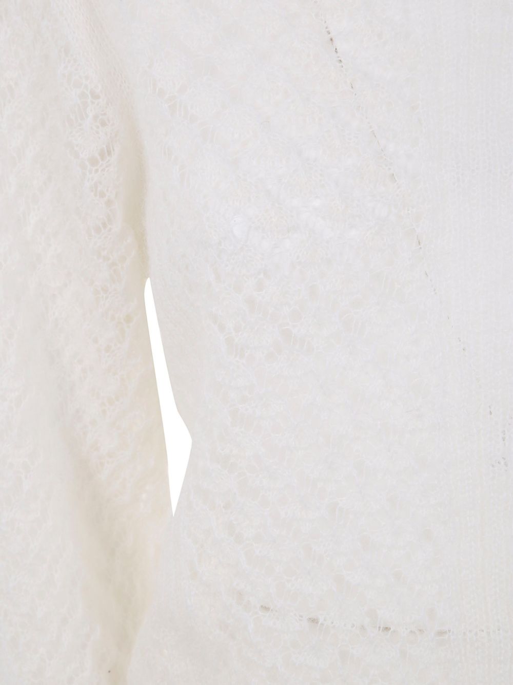 TWIN-SET Wool Blend Sweater with Ruffled Cuffs