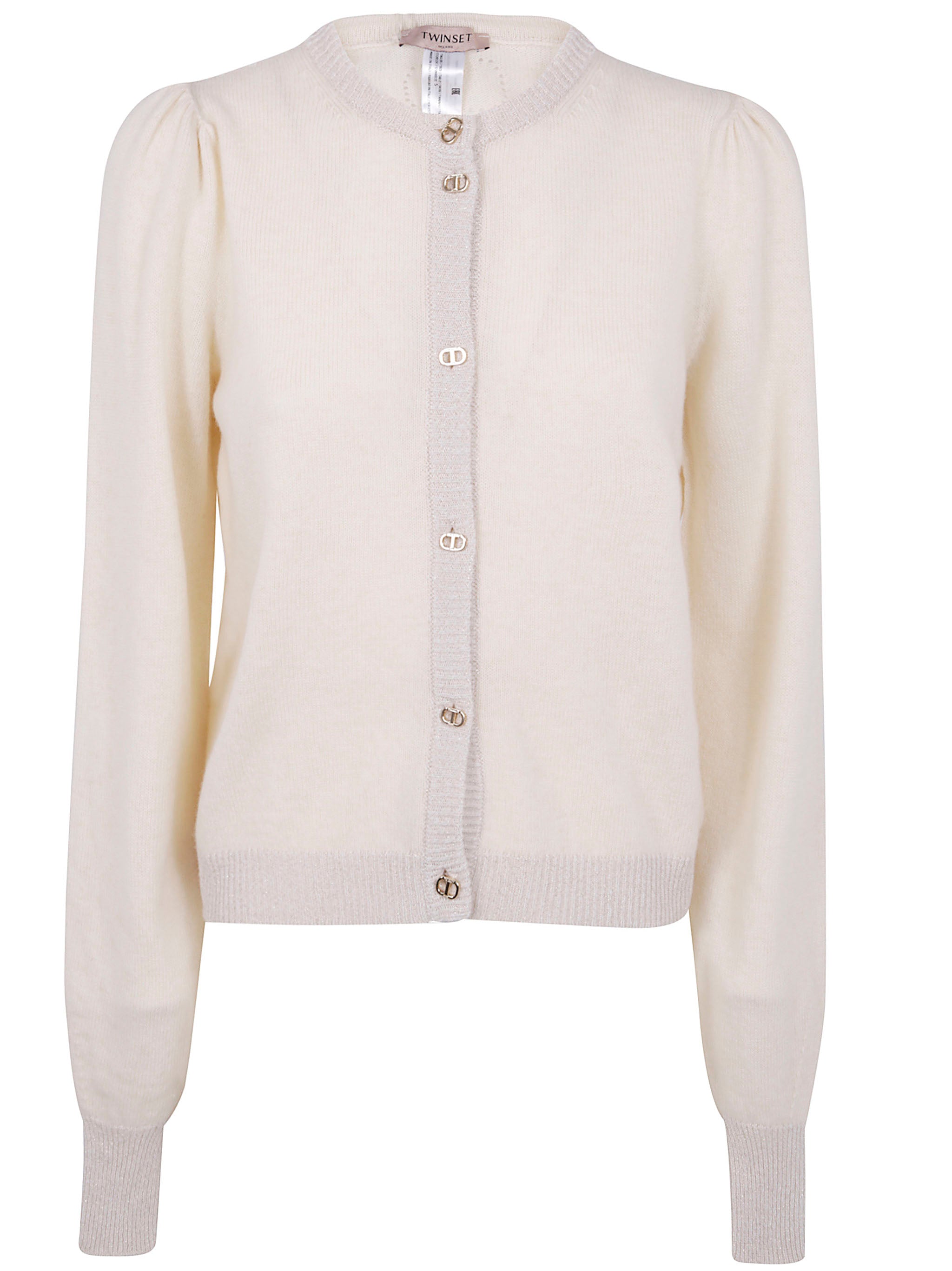 TWIN-SET Metallic Cardigan Sweater for Women - FW25