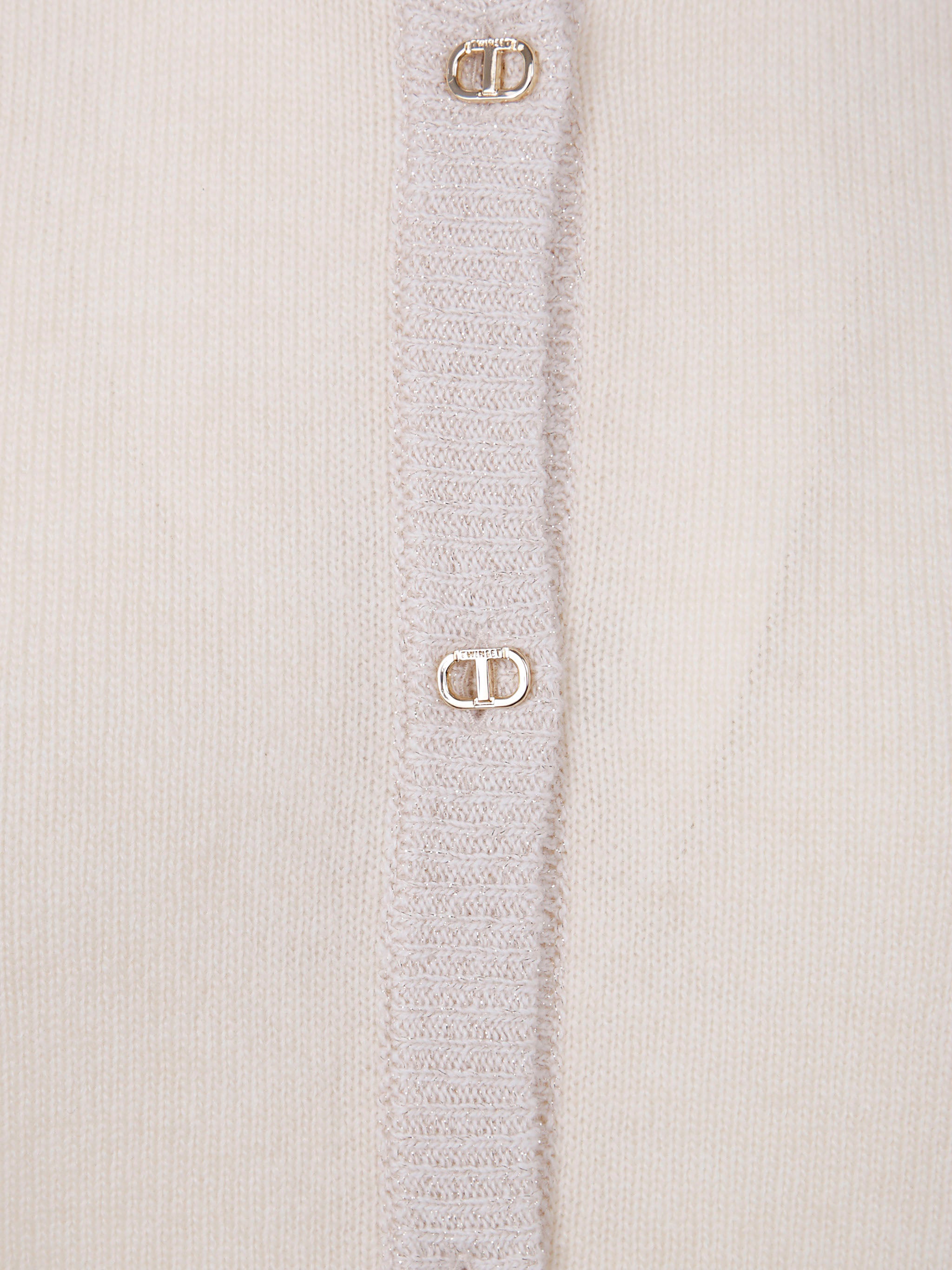 TWIN-SET Metallic Cardigan Sweater for Women - FW25