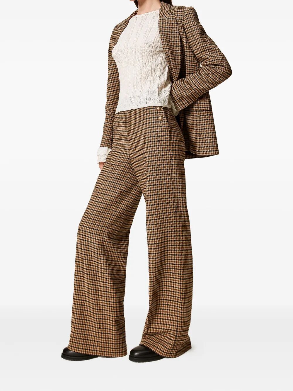 TWIN-SET Mini Check Trousers