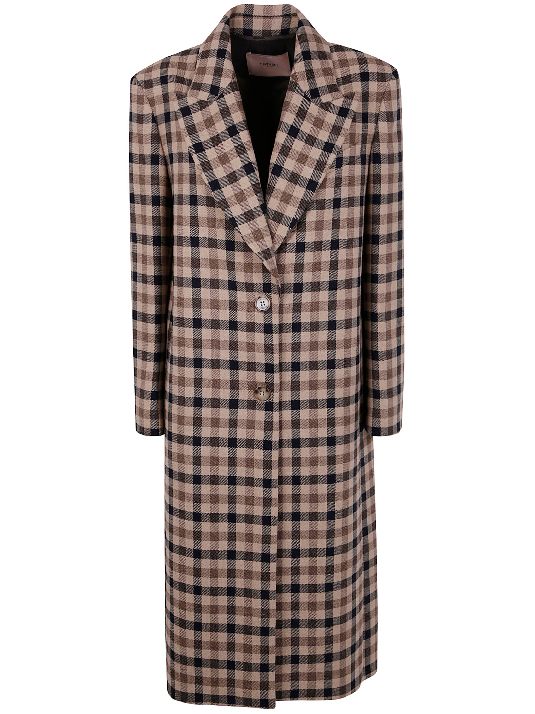 TWIN-SET Classic Check Jacket for Women - Fall/Winter 2025