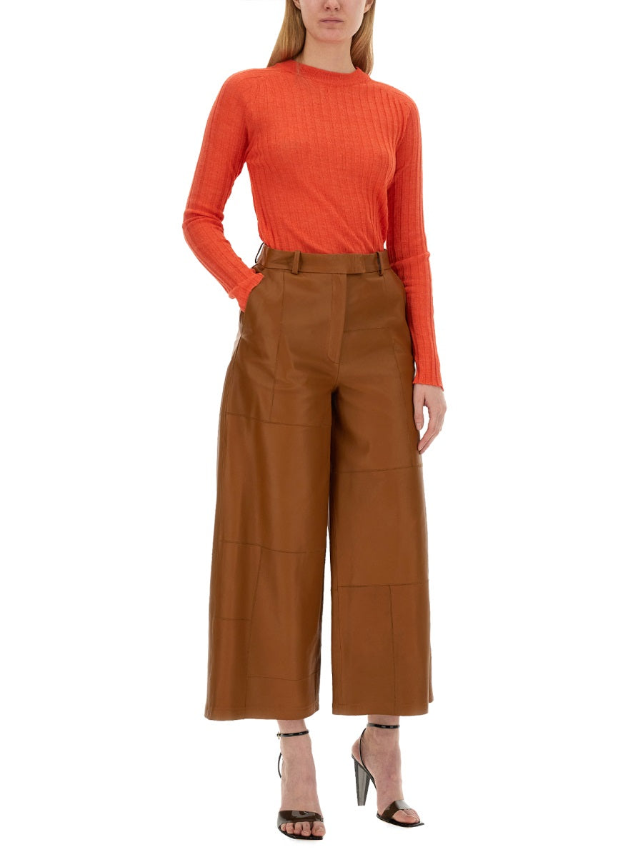 ALYSI Slim Fit Ribbed Knit Sweater - Size M