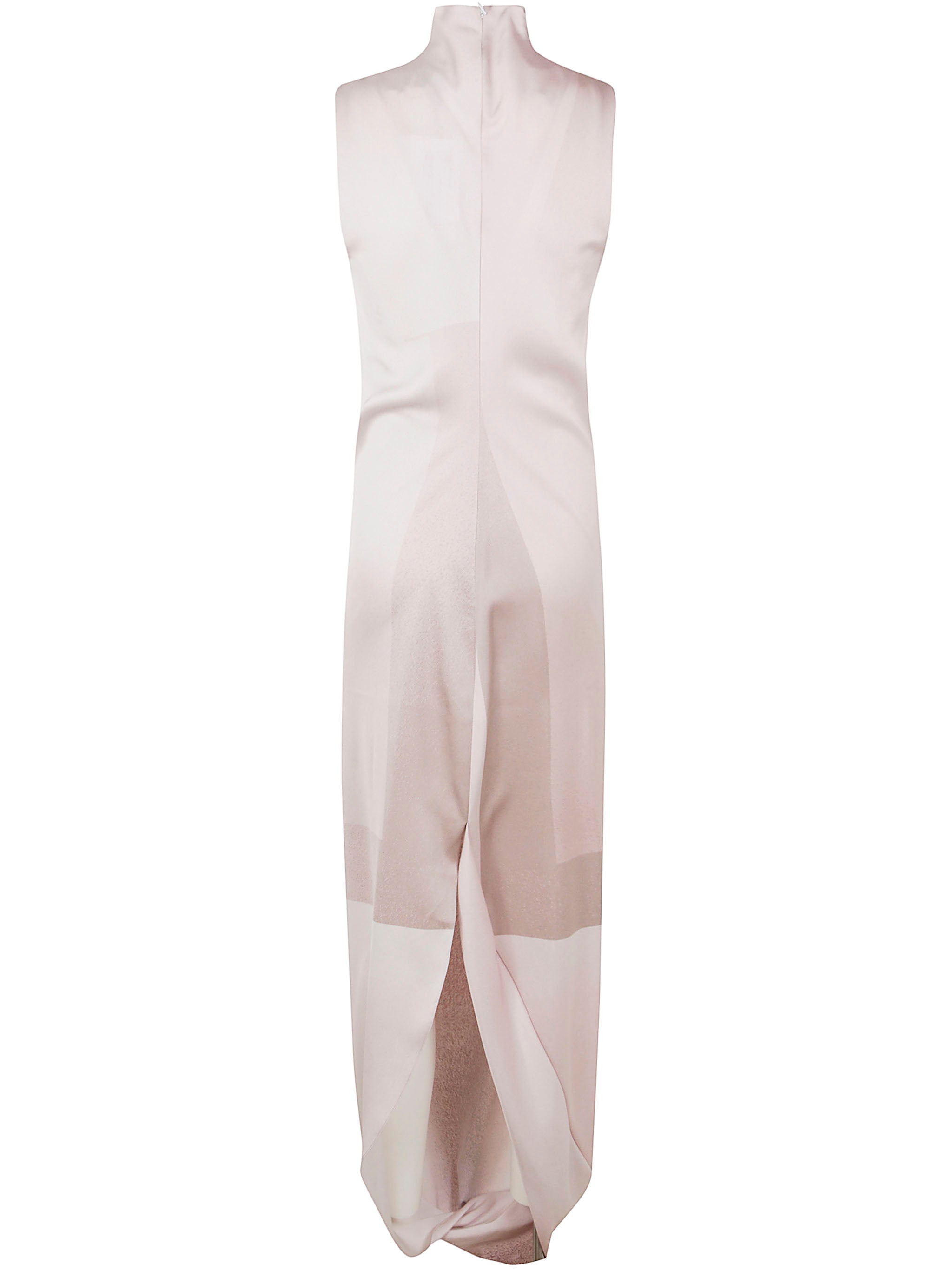 JEAN PAUL GAULTIER Draped Long Dress with Trompe L'Œil Print