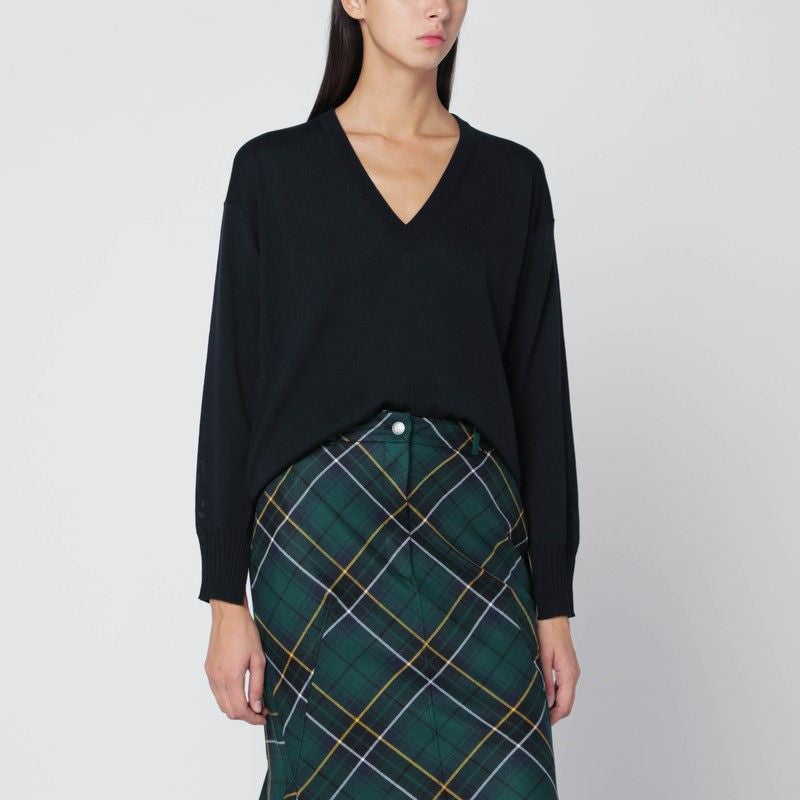 ROBERTO COLLINA V-Neck Wool Sweater for Women - Size S