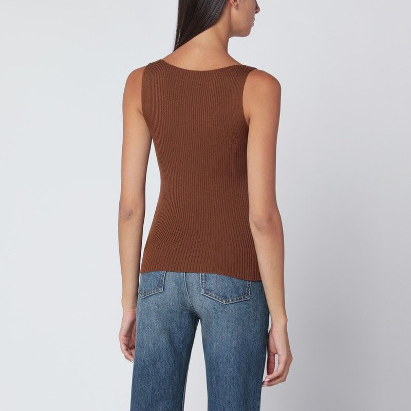 ROBERTO COLLINA Wool Ribbed Tank Top
