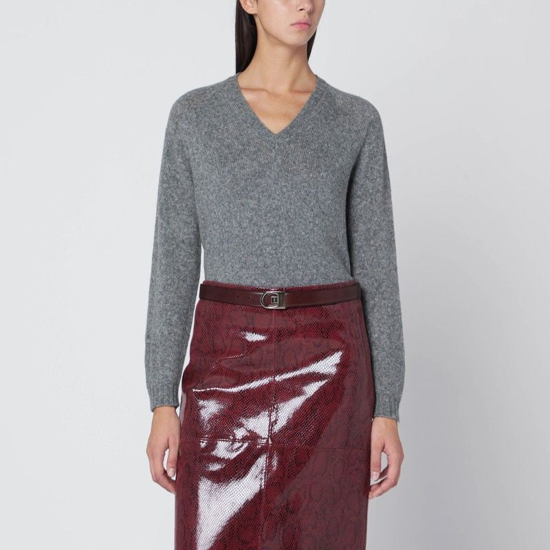 ROBERTO COLLINA V-Neck Merino Wool Sweater for Women