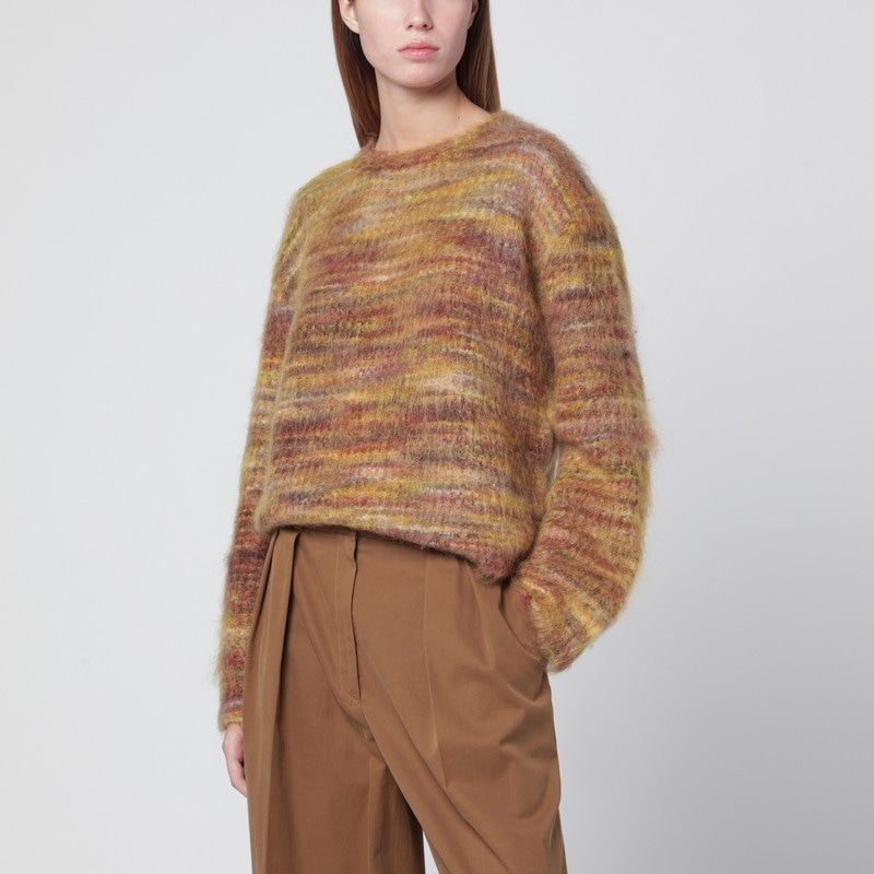 ROBERTO COLLINA Multicolor Printed Yarn Crewneck Sweater - Women's