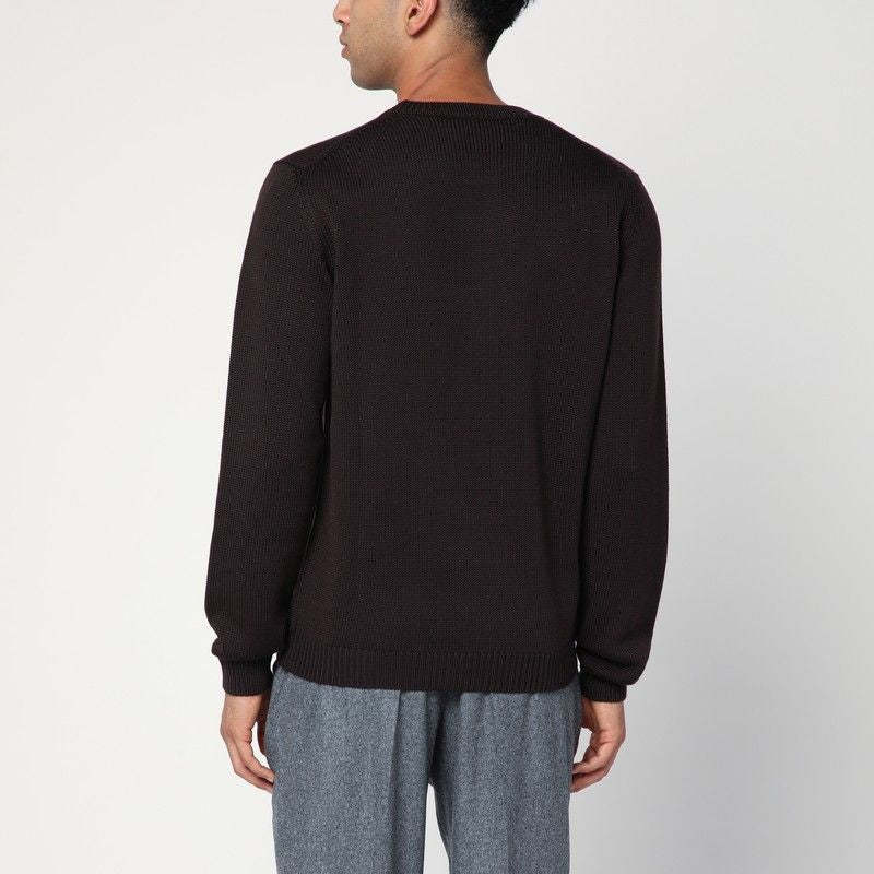 ROBERTO COLLINA Crew Neck Wool Sweater for Men - Long Sleeve