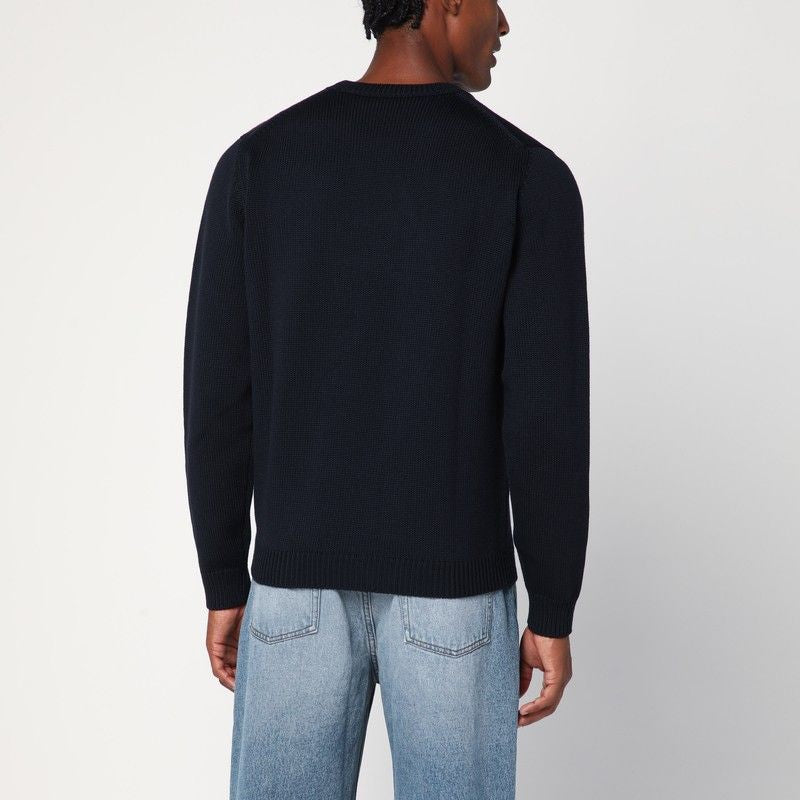 ROBERTO COLLINA Men's Crew Neck Wool Sweater - Size S