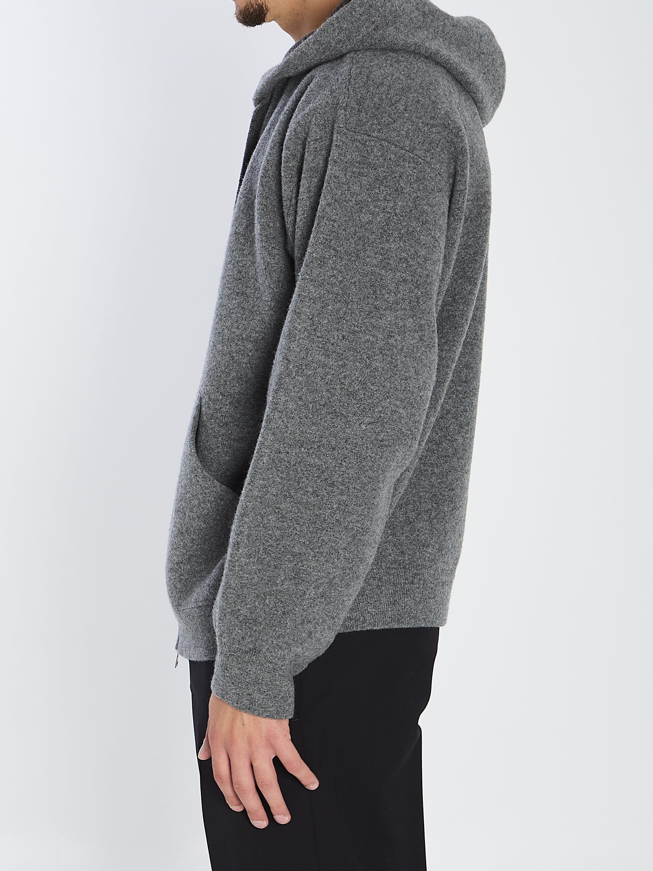 ROBERTO COLLINA Super-Fine Wool Hoodie - Size 50