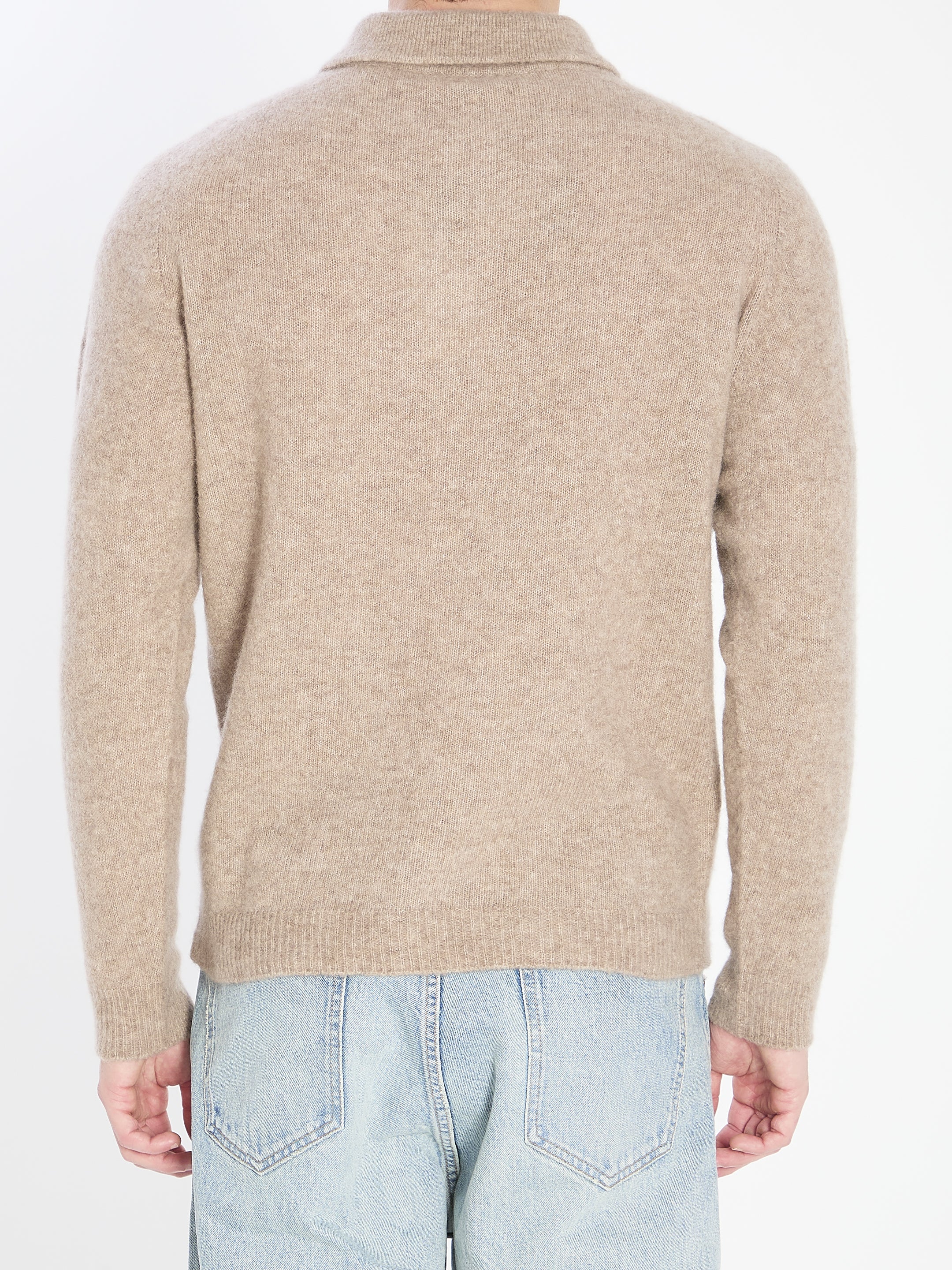 ROBERTO COLLINA Cashmere Blend Polo Shirt - Size 50 IT