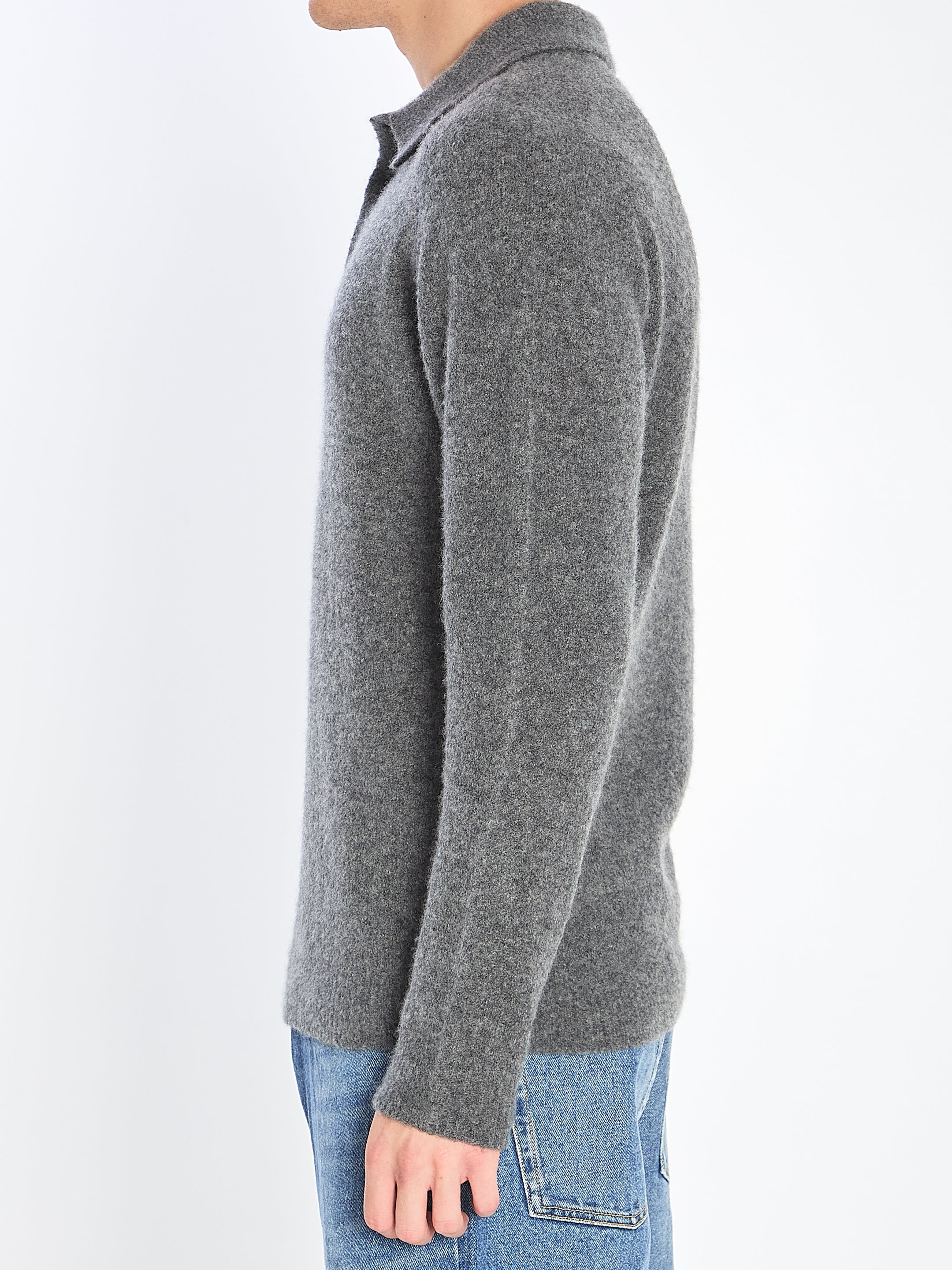 ROBERTO COLLINA Cashmere Blend Polo Shirt - Size 50