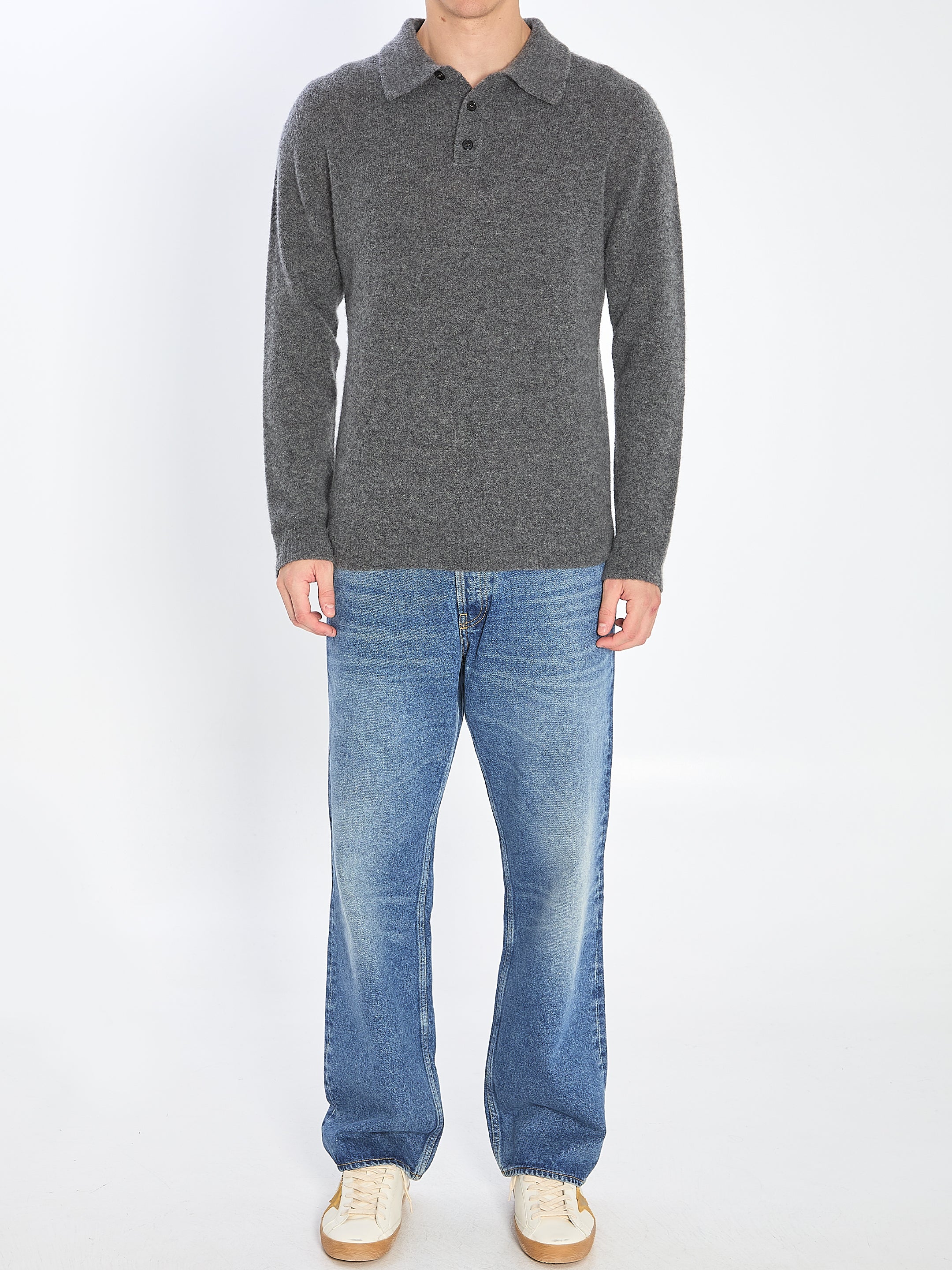 ROBERTO COLLINA Cashmere Blend Polo Shirt - Size 50