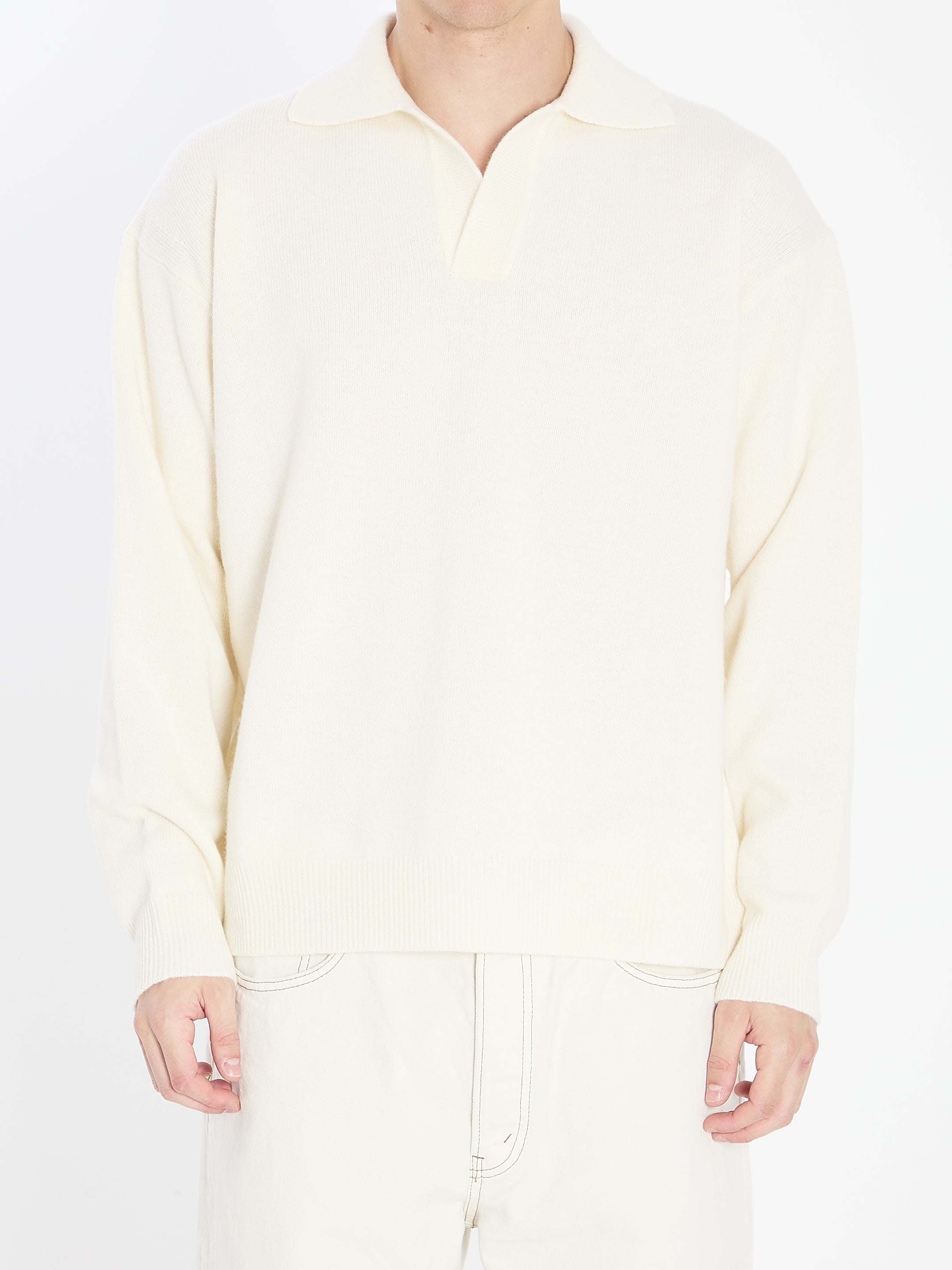 ROBERTO COLLINA Wool and Cashmere Over Polo - Size IT 50