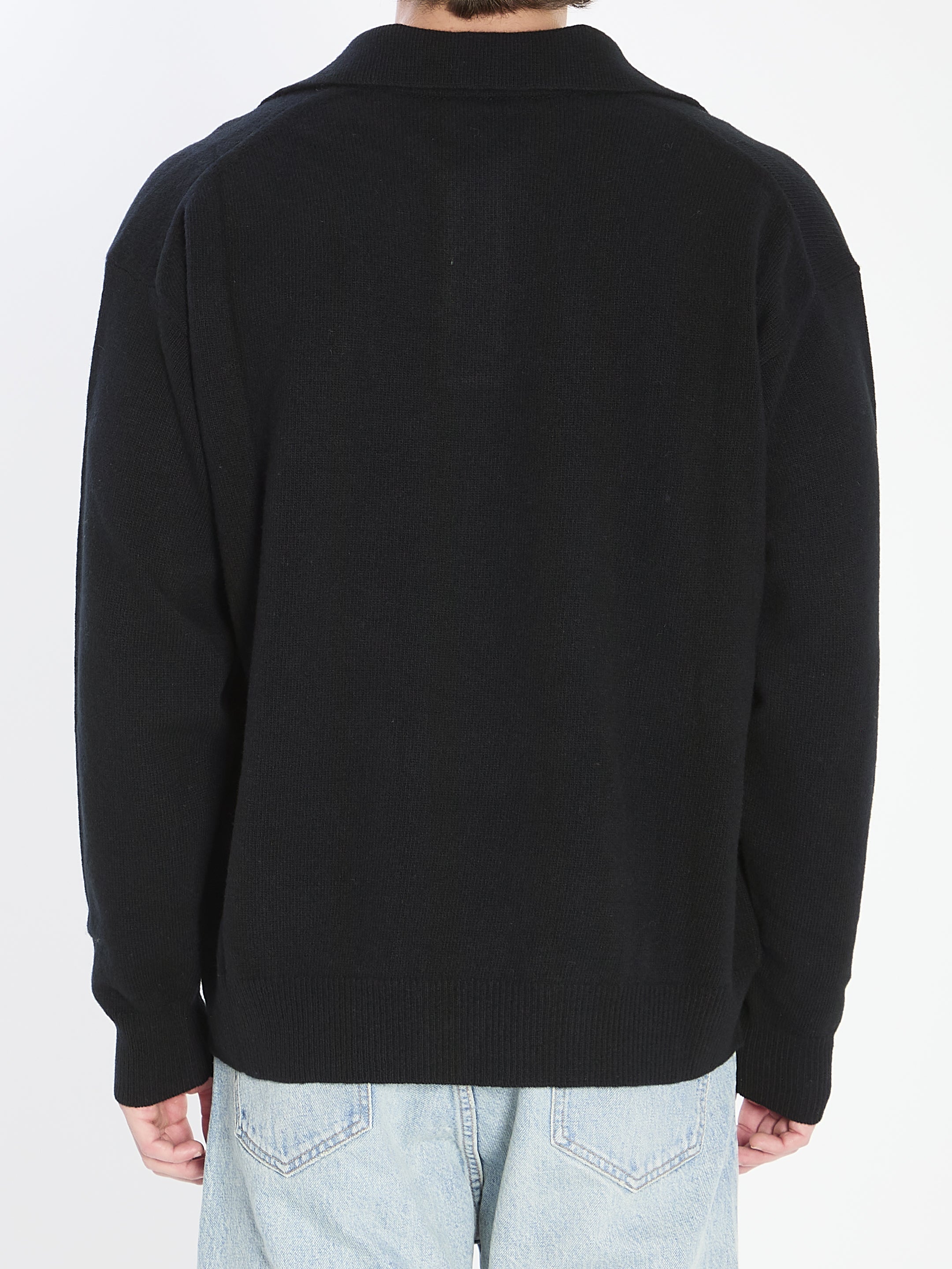 ROBERTO COLLINA Wool and Cashmere Over Polo - Size IT 50