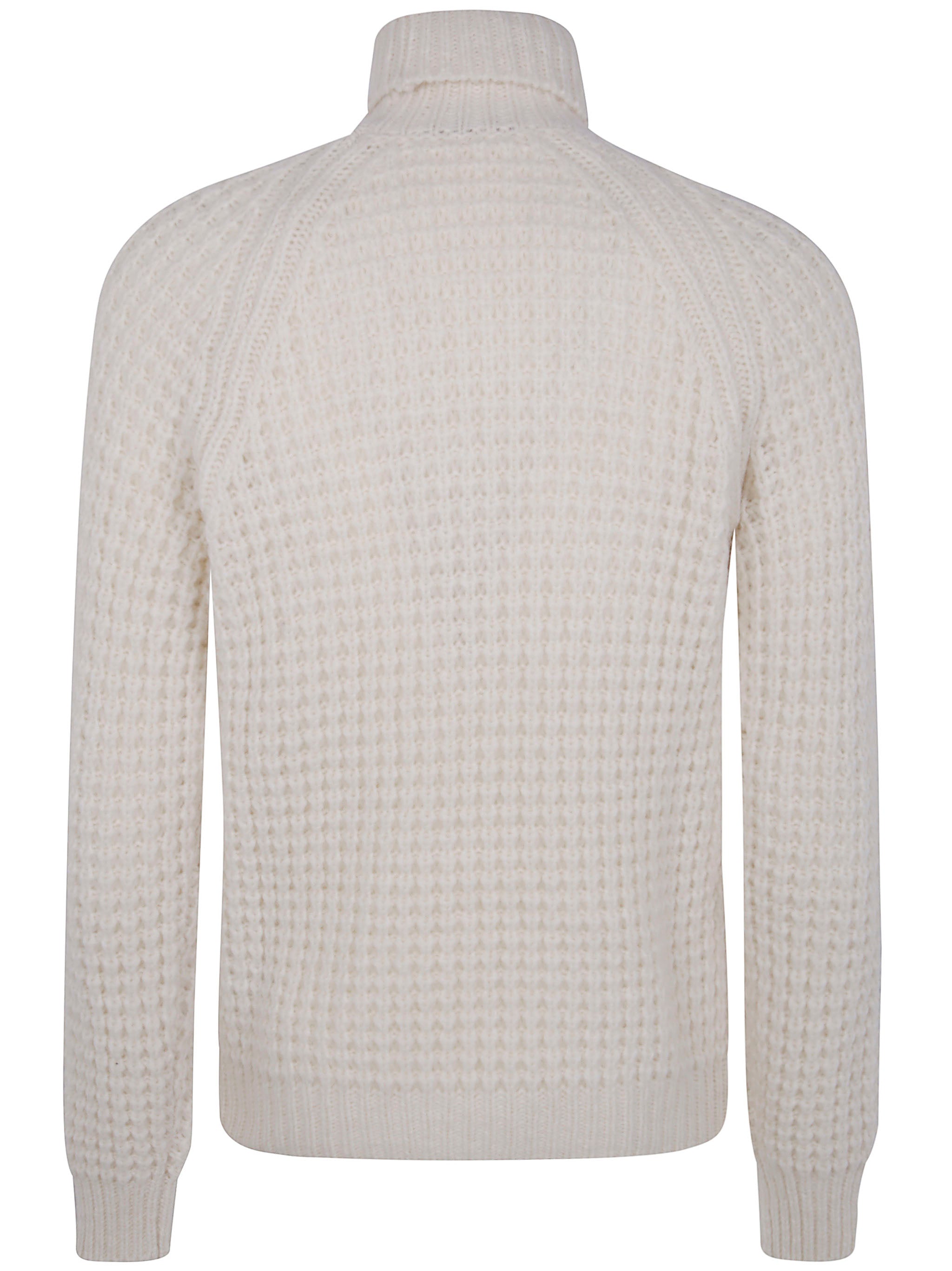 NUUR Military Stitch Long Sleeves Turtle Neck Sweater