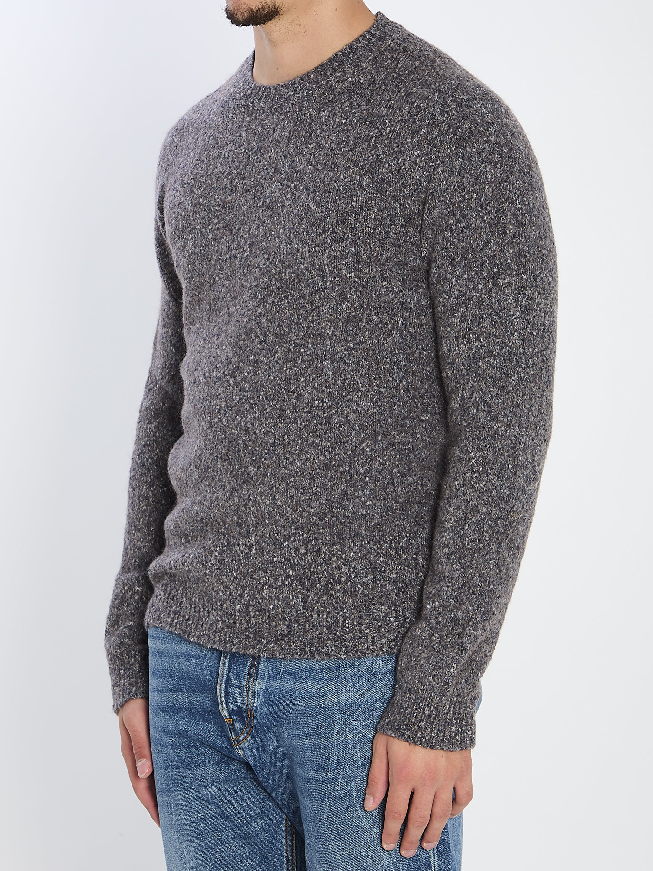 ROBERTO COLLINA Men's Knit Pullover with Crew Neck - Size 48