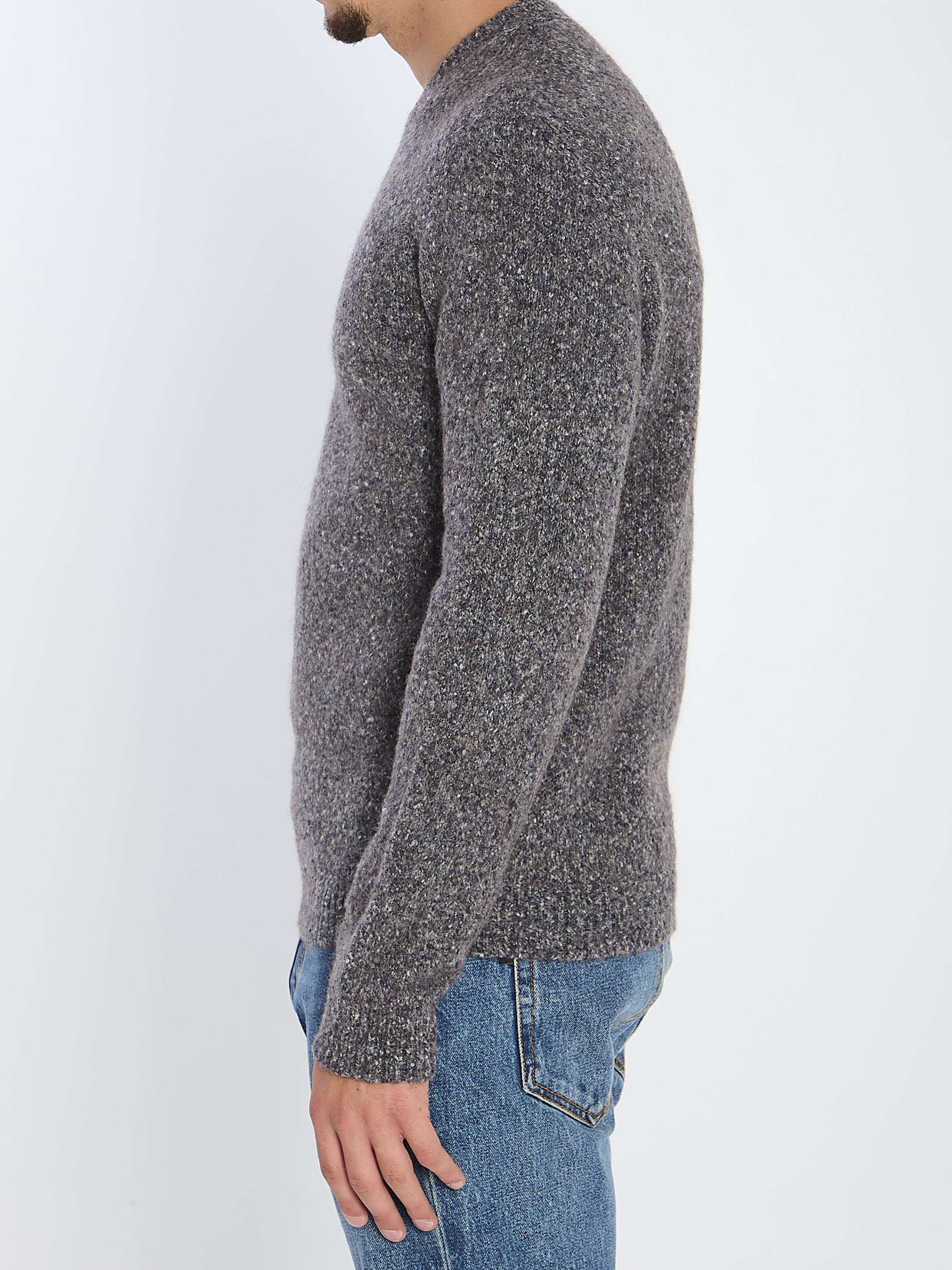 ROBERTO COLLINA Men's Knit Pullover with Crew Neck - Size 48