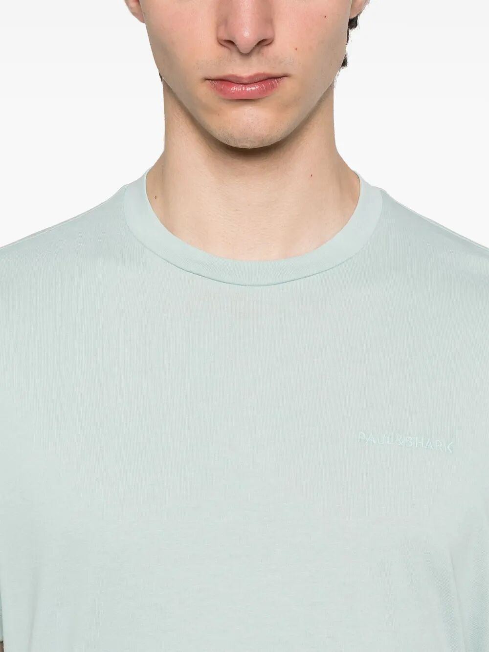 PAUL & SHARK Tone on Tone Embroidered Cotton T-Shirt for Men