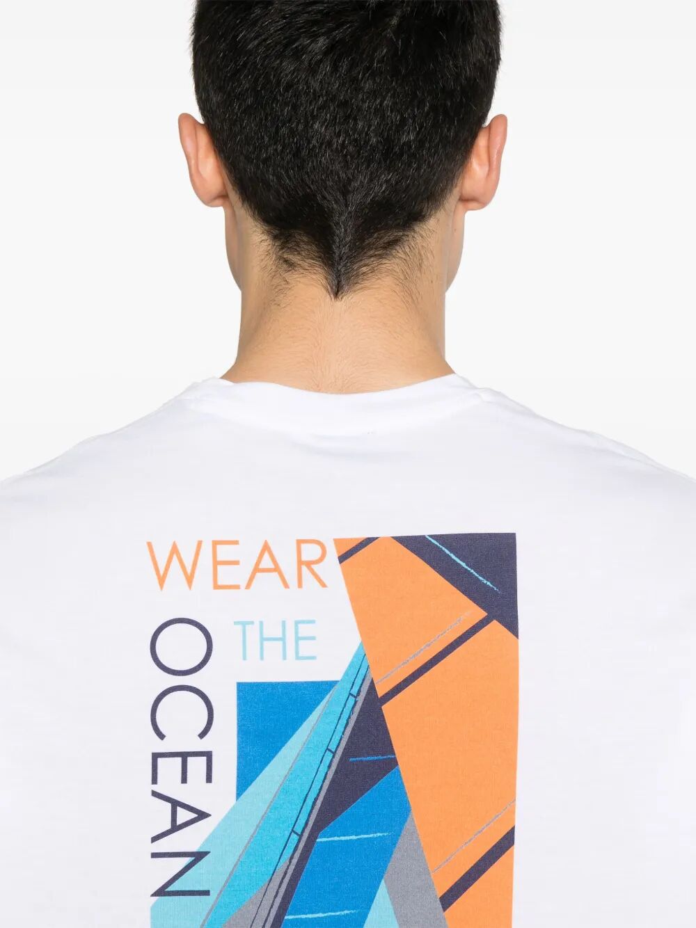 PAUL & SHARK Ocean Print Cotton T-Shirt - Men's SS25 Collection