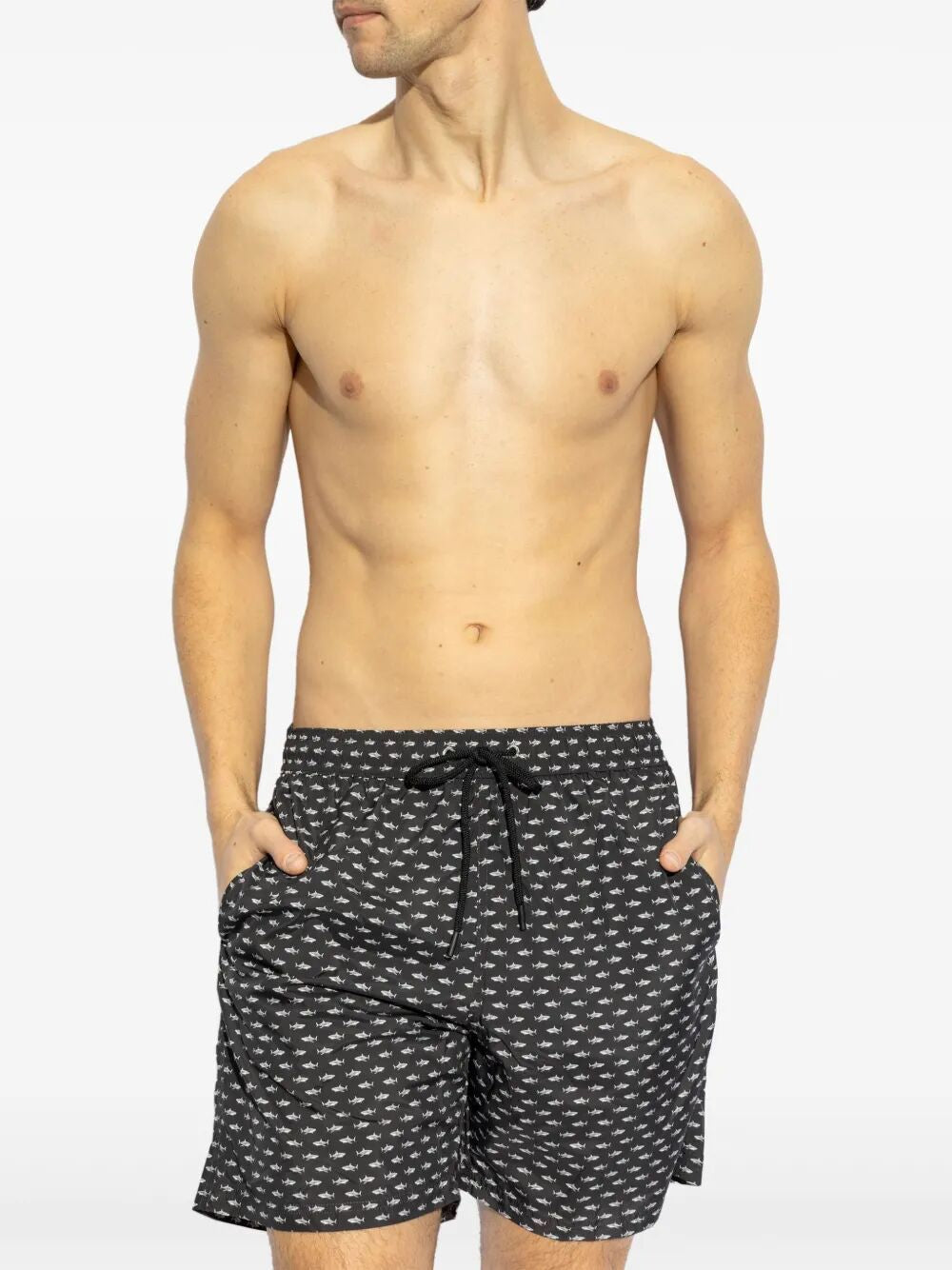 PAUL & SHARK Men's Shark Print Mini Swim Shorts