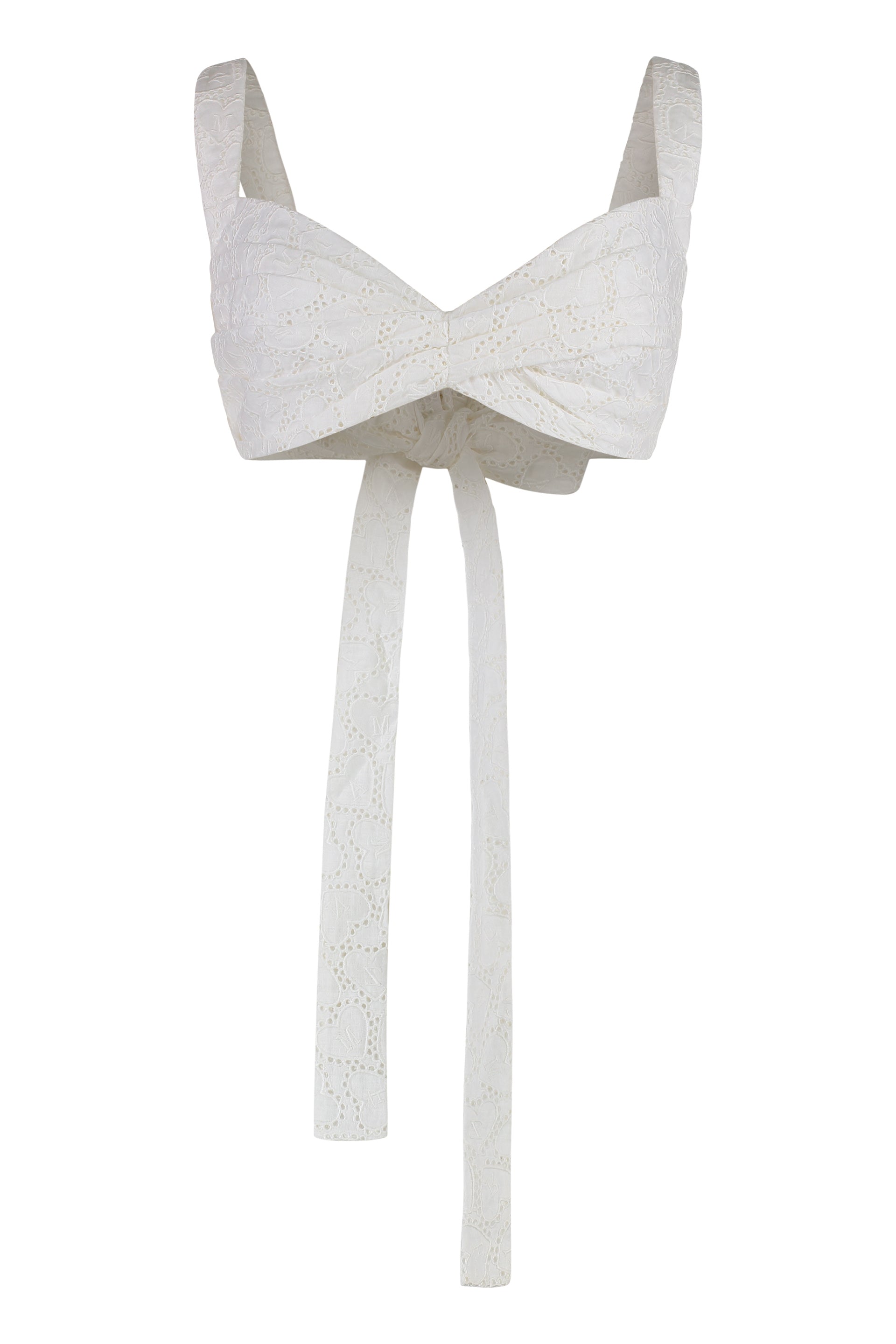ZIMMERMANN Crush Cotton Bralette with Bow Detail - Women’s Sleeveless Top