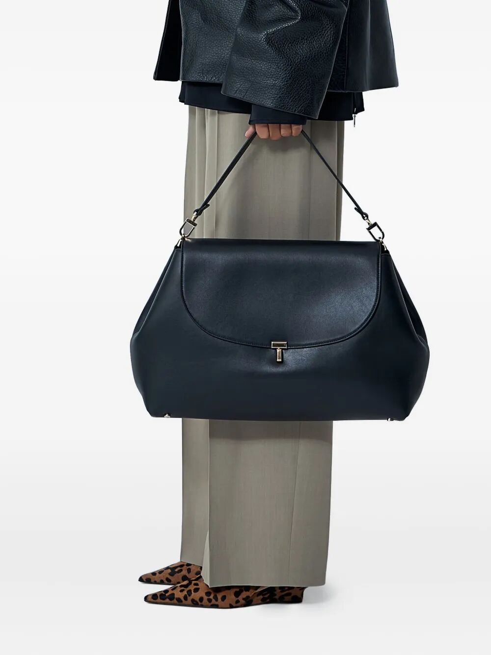 TOTEME Mini Leather Satchel with T Lock