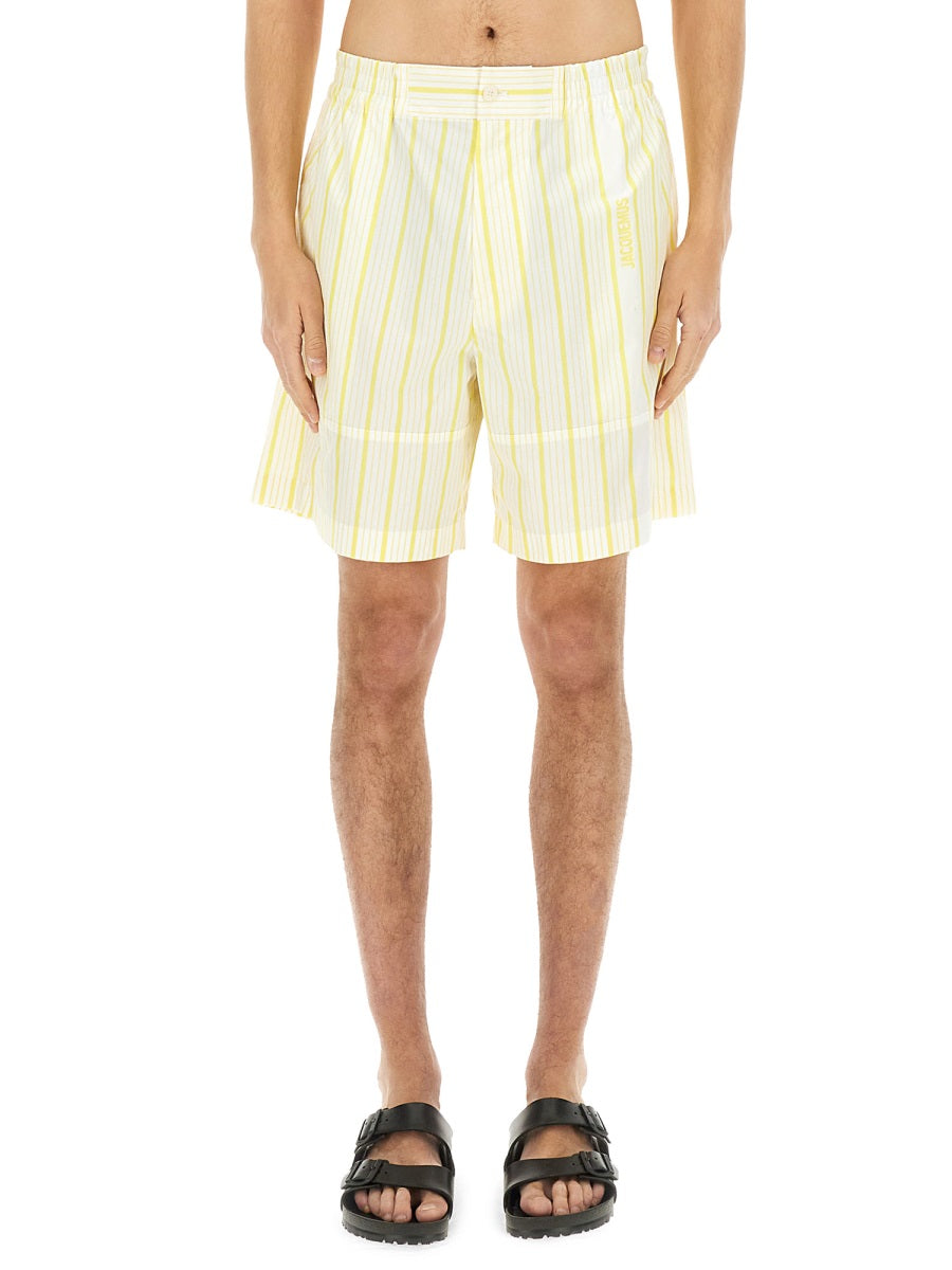JACQUEMUS Striped Shorts for Men - SS25 Collection