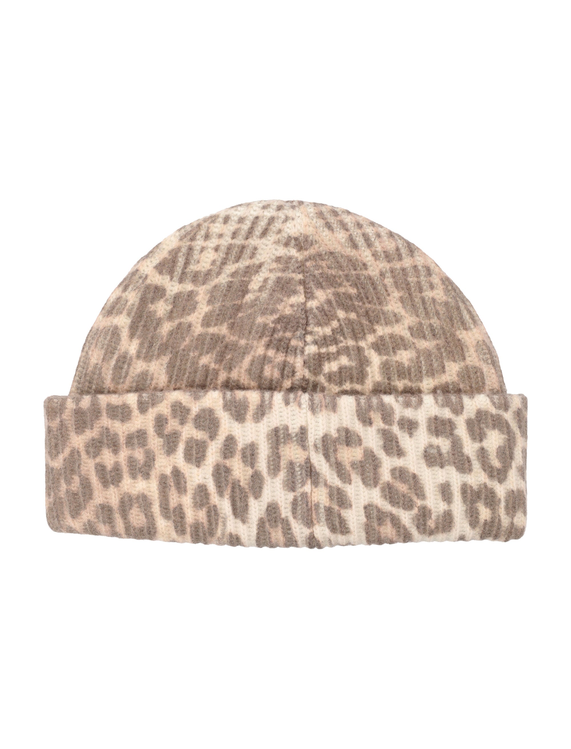 GANNI Leopard Knit Beanie