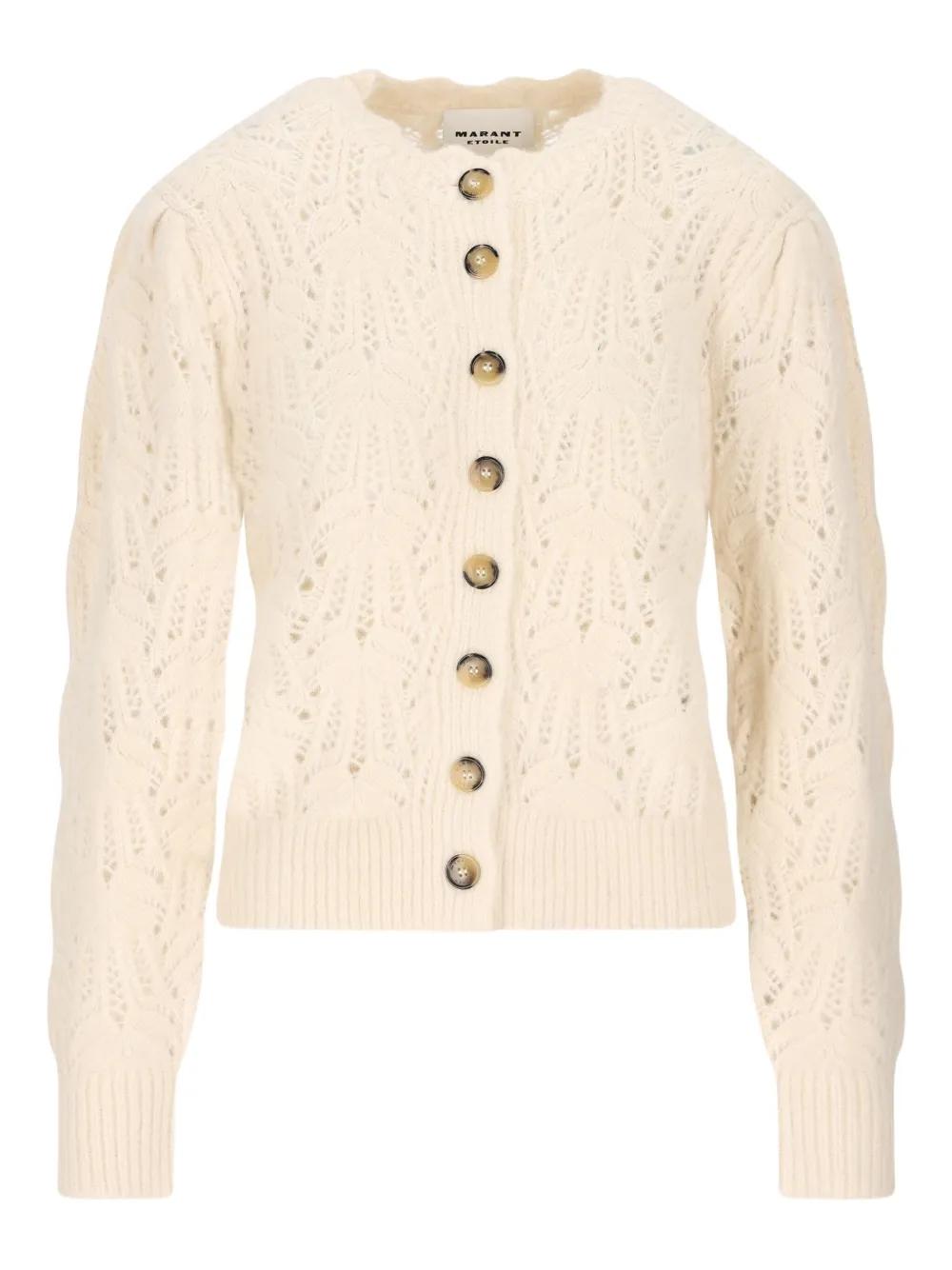 ISABEL MARANT ETOILE Lace-Knit Cardigan with Button Details