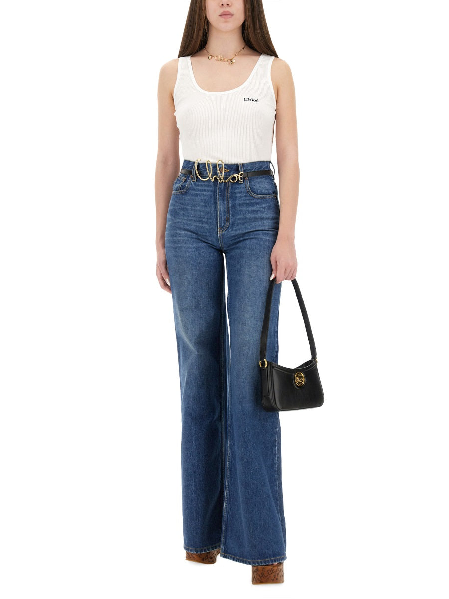 CHLOÉ Wide Leg High Waist Jeans Size 26