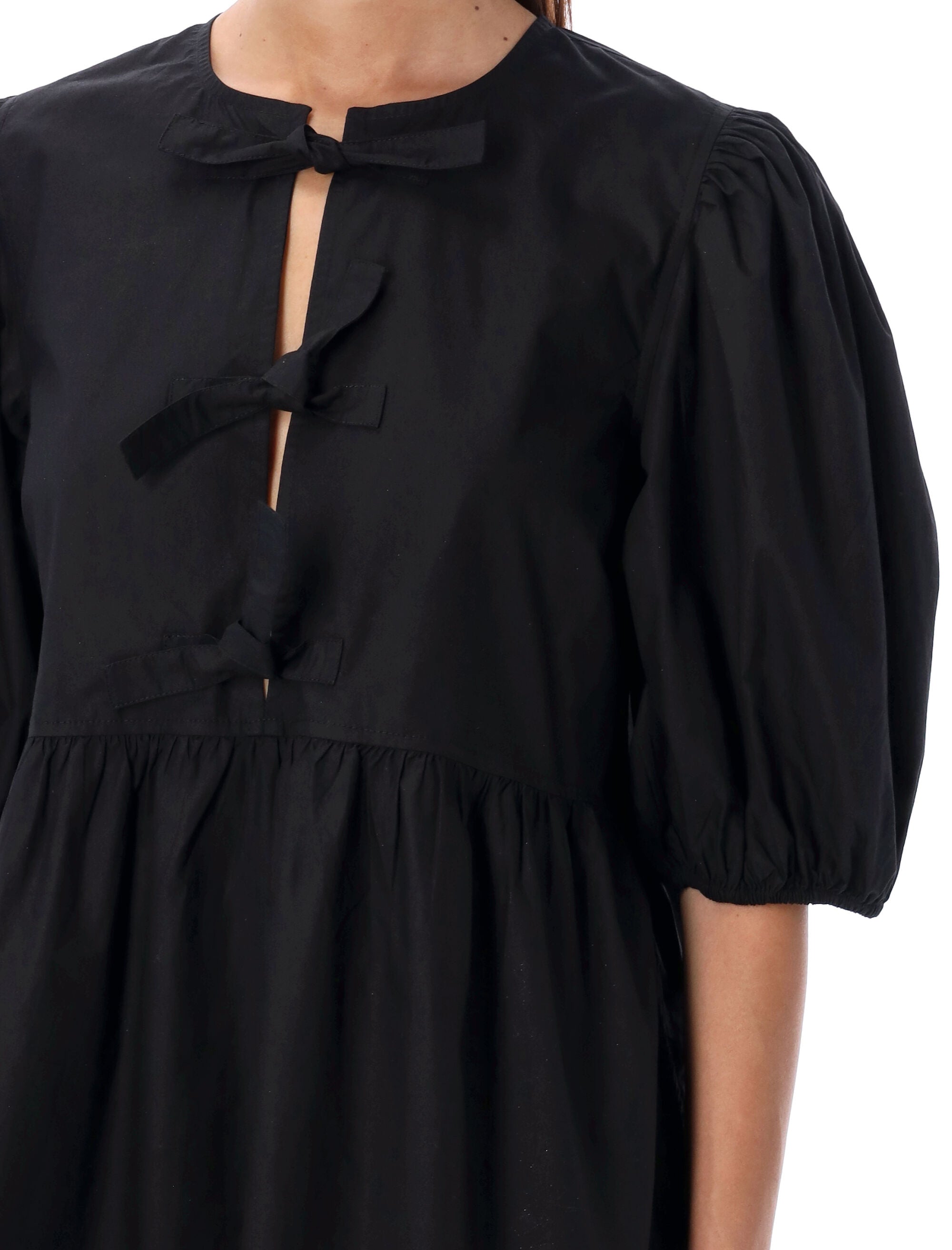 GANNI Chic Tie String Mini Dress - Size S