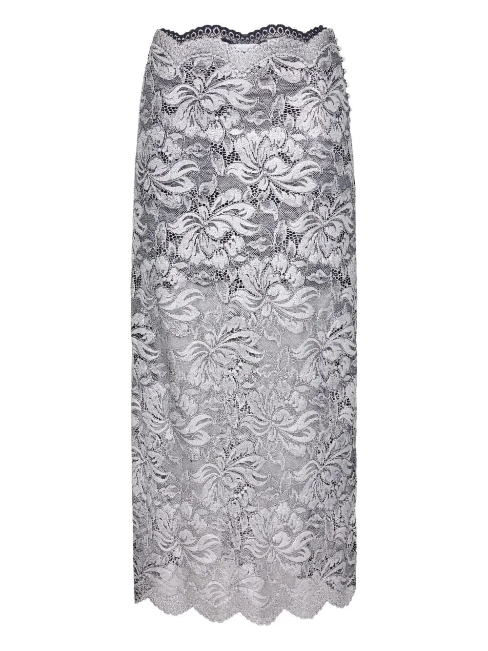 PACO RABANNE Elegant Long Lace Skirt