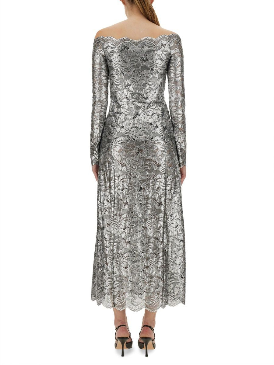 PACO RABANNE Long Sleeves Lace Dress