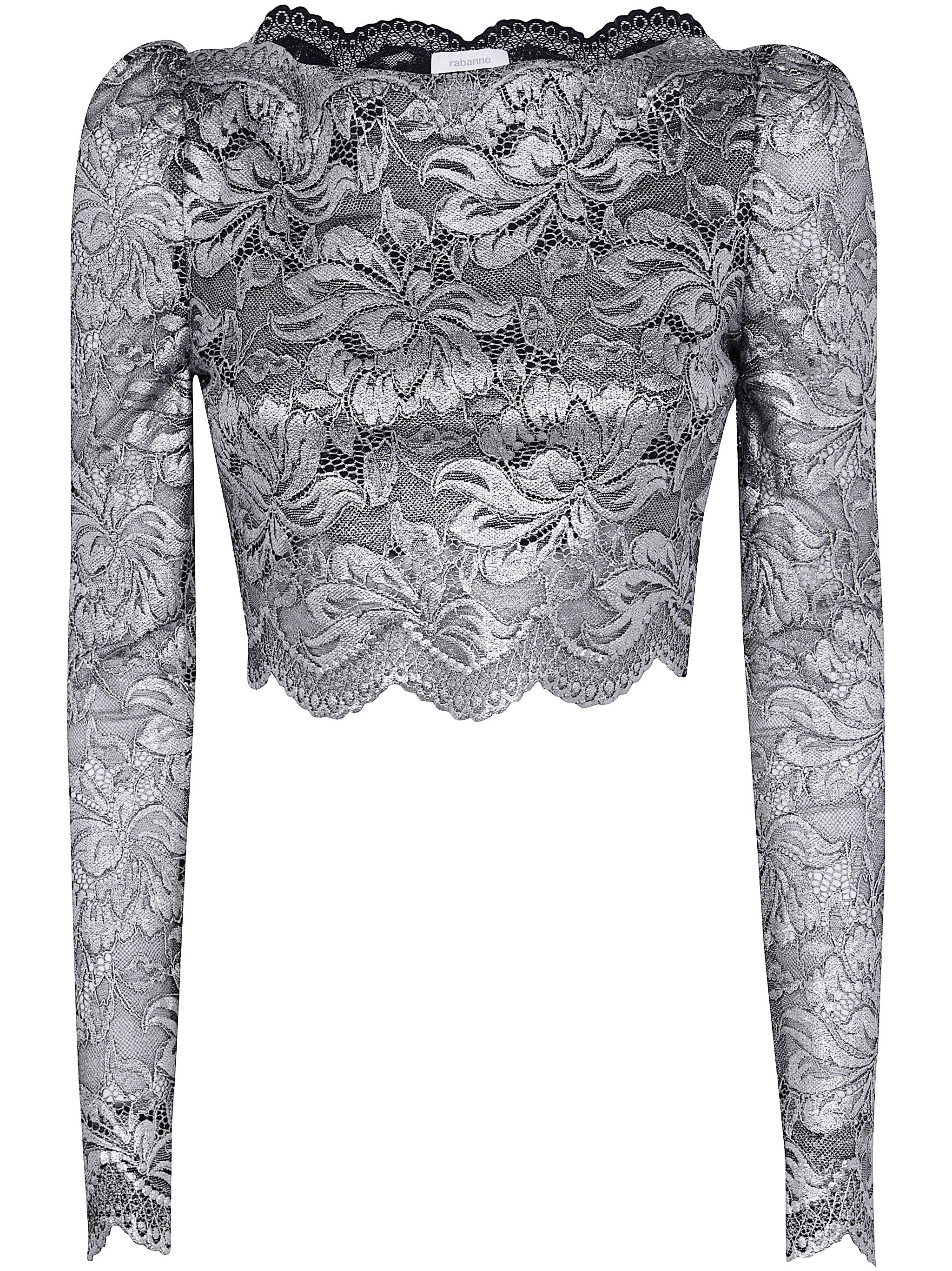 PACO RABANNE Cropped Long Sleeves Lace Top for Women