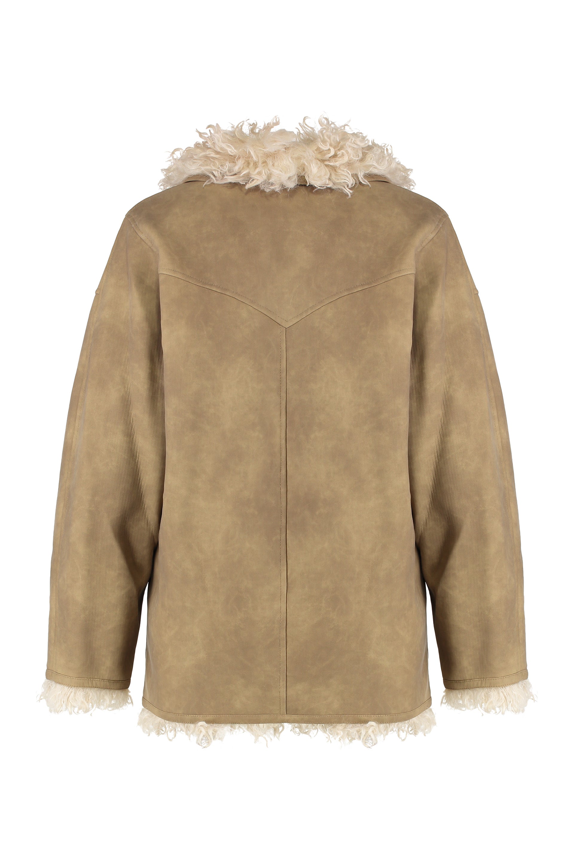 ISABEL MARANT ETOILE Faux Fur Jacket with Front Welt Pockets