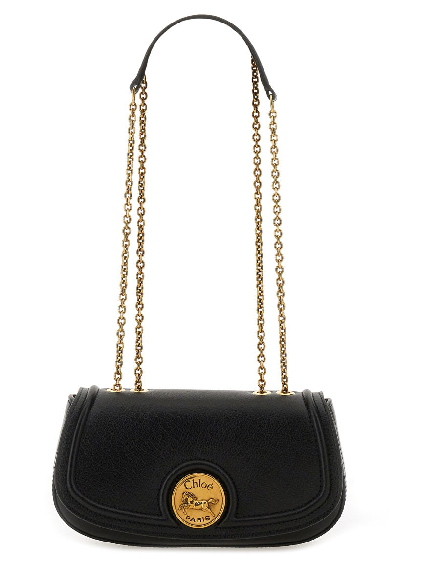 CHLOÉ Mini Shoulder Handbag with Horse Medal Accent