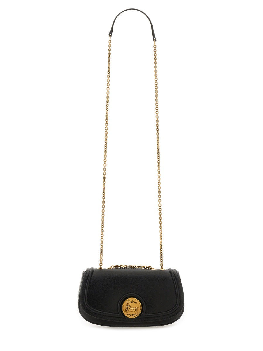 CHLOÉ Mini Shoulder Handbag with Horse Medal Accent